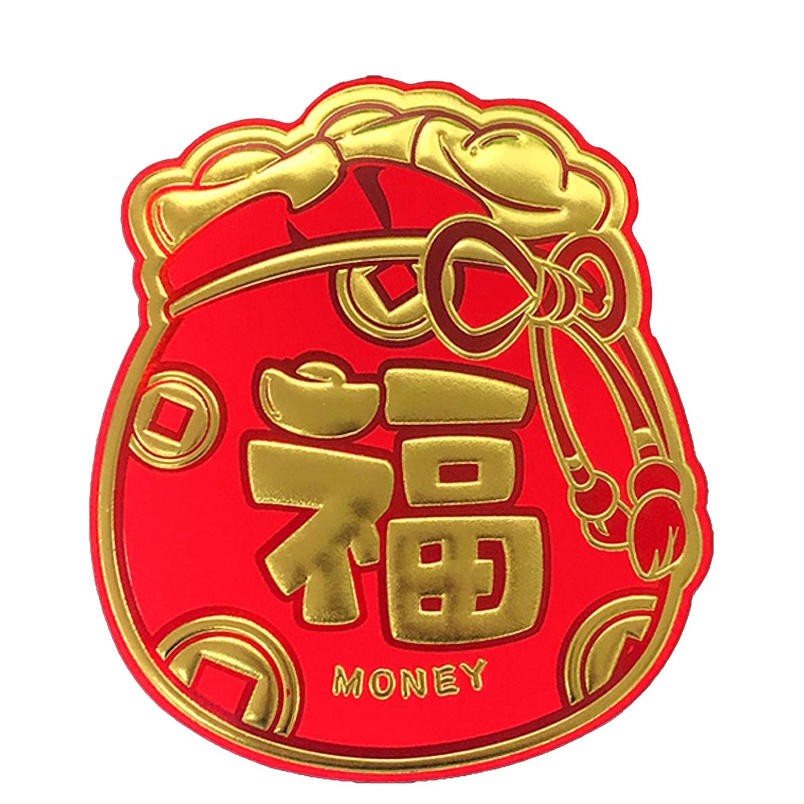 Rote Neujahrsumschläge - Kreative 3d-rote Umschläge Mit Cartoon-motiven Für Das Chinesische Neujahr (c4-3 "fu" (6er-packung))