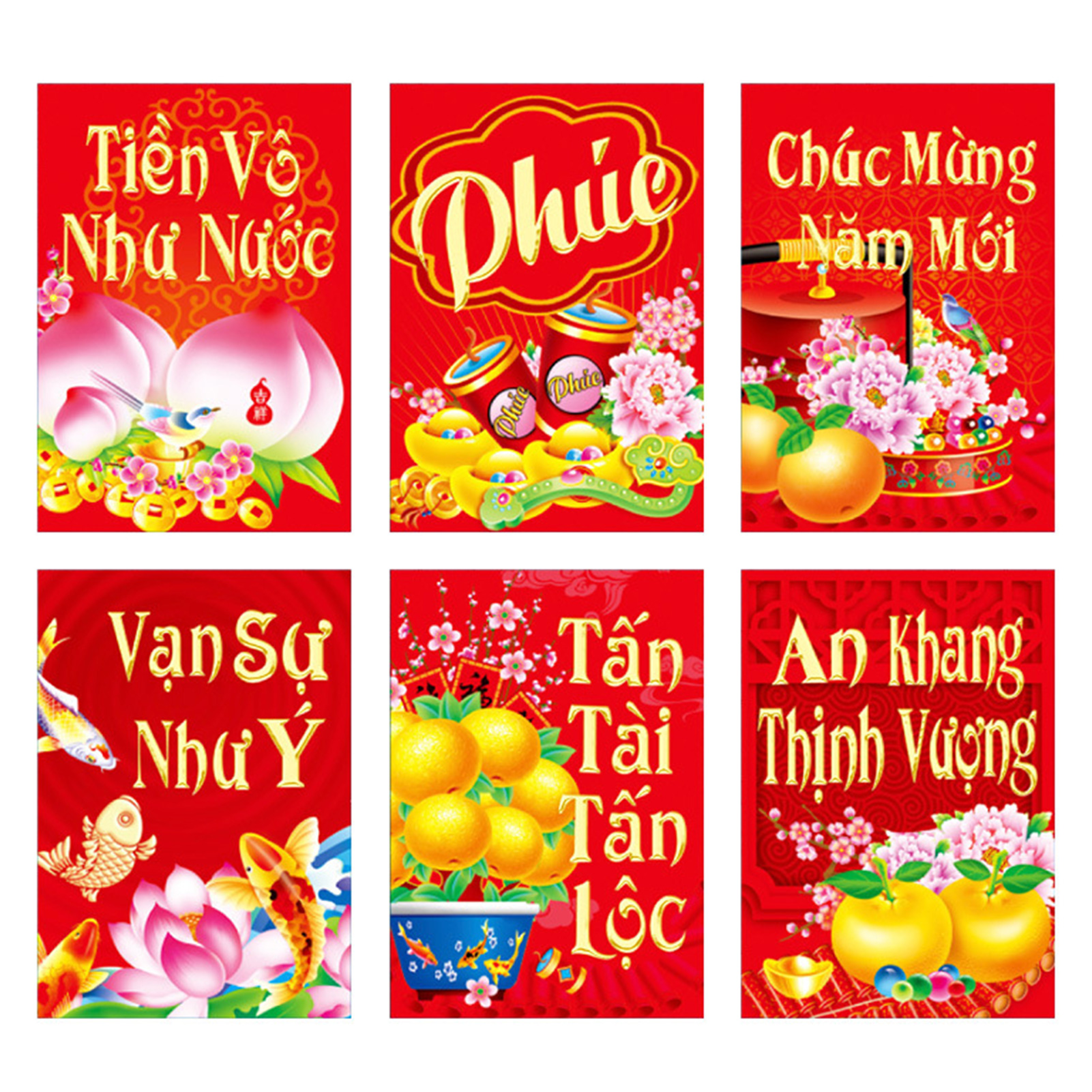 Roter Umschlag Zum Vietnamesischen Neujahr 2024, Jahr Des Drachen - Kreatives Design Mit Dem Tierkreiszeichen Drache (vn33-1)