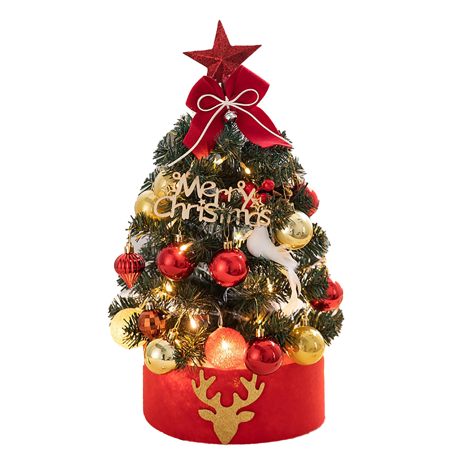 Exquisiter Miniatur-weihnachtsbaum Für Den Tisch, Ideal Zum Dekorieren Von Zuhause, Schlafzimmer Oder Partys (45 Cm).