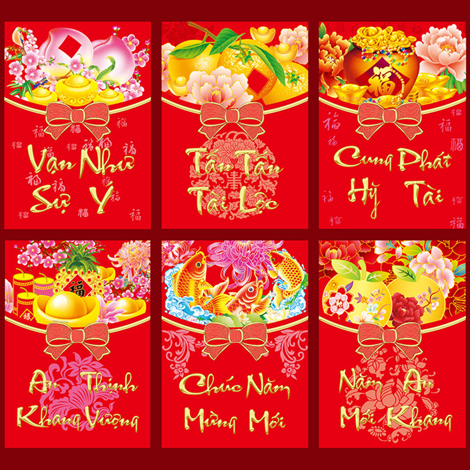 Vietnamesischer Roter Umschlag 2024, Jahr Des Drachen - Neues Kreatives Design (vnk324)
