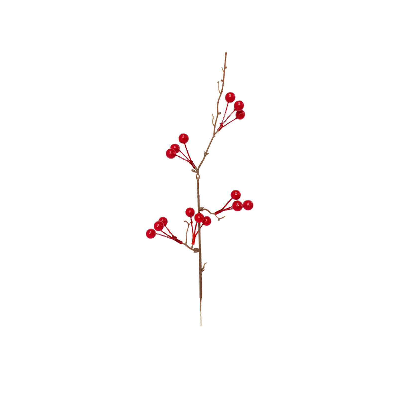 Weihnachtliche Blumendekoration Für Den Esstisch, Mit Simulierten Roten Beeren, Roten Akazienbohnen Und Kleinen Einfachen Stängeln (5 Gabeln, 3 Perlen), Chinesisches Rot, A06237.