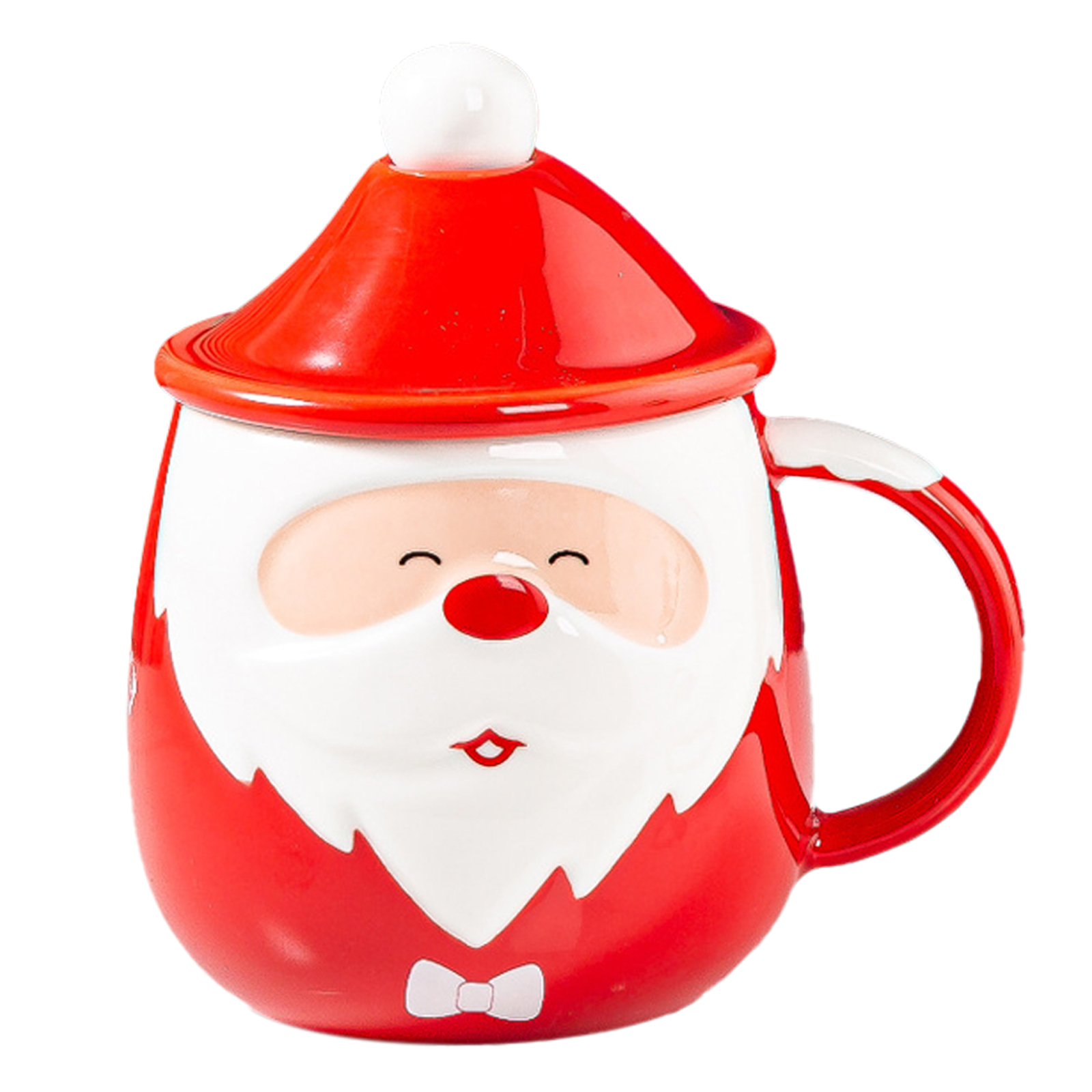 Weihnachtskaffeebecher, Rot, 450 Ml, Vielseitiger, Hübscher Keramikbecher Für Zuhause, Reisen Und Urlaub, Geschenkidee Typ B