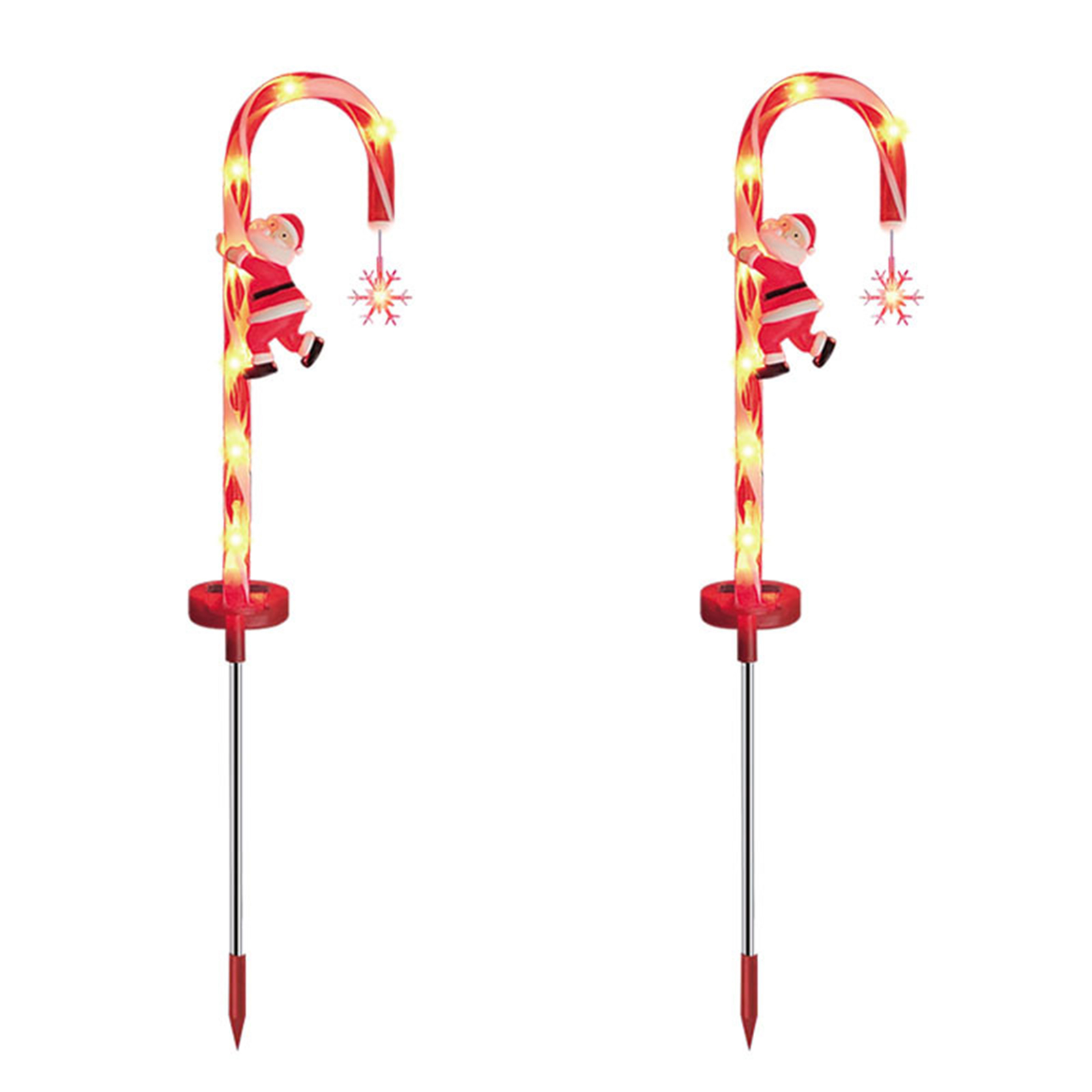 Set Mit 2 Solarbetriebenen Weihnachtslichterketten, Ip65 Wasserdicht, Led, Zur Wegmarkierung Und Dekoration.