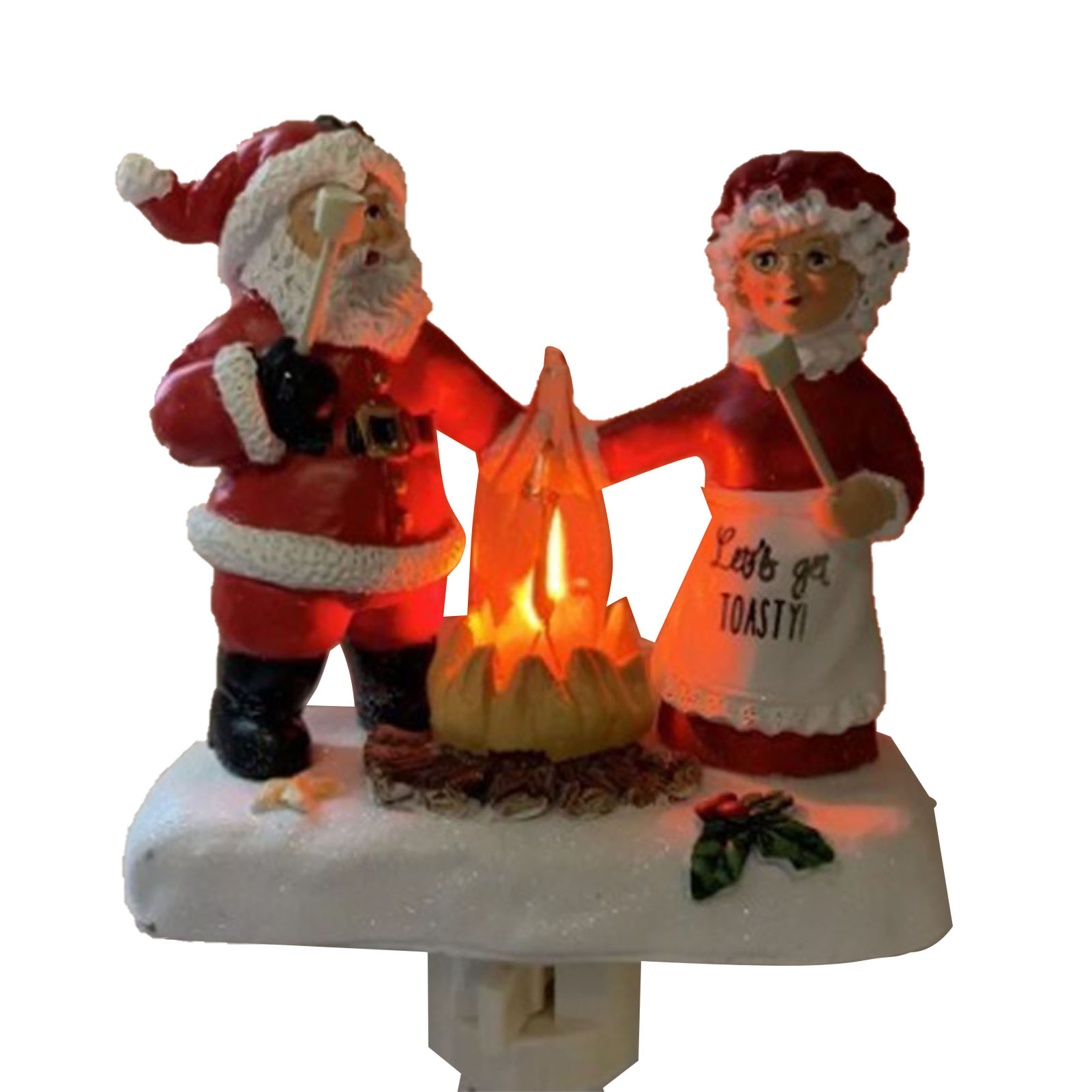 Weihnachtsnachtlicht Mit Funkelndem Lagerfeuereffekt, Aus Kunstharz, Steckernetzteil, Weihnachtsdekoration B