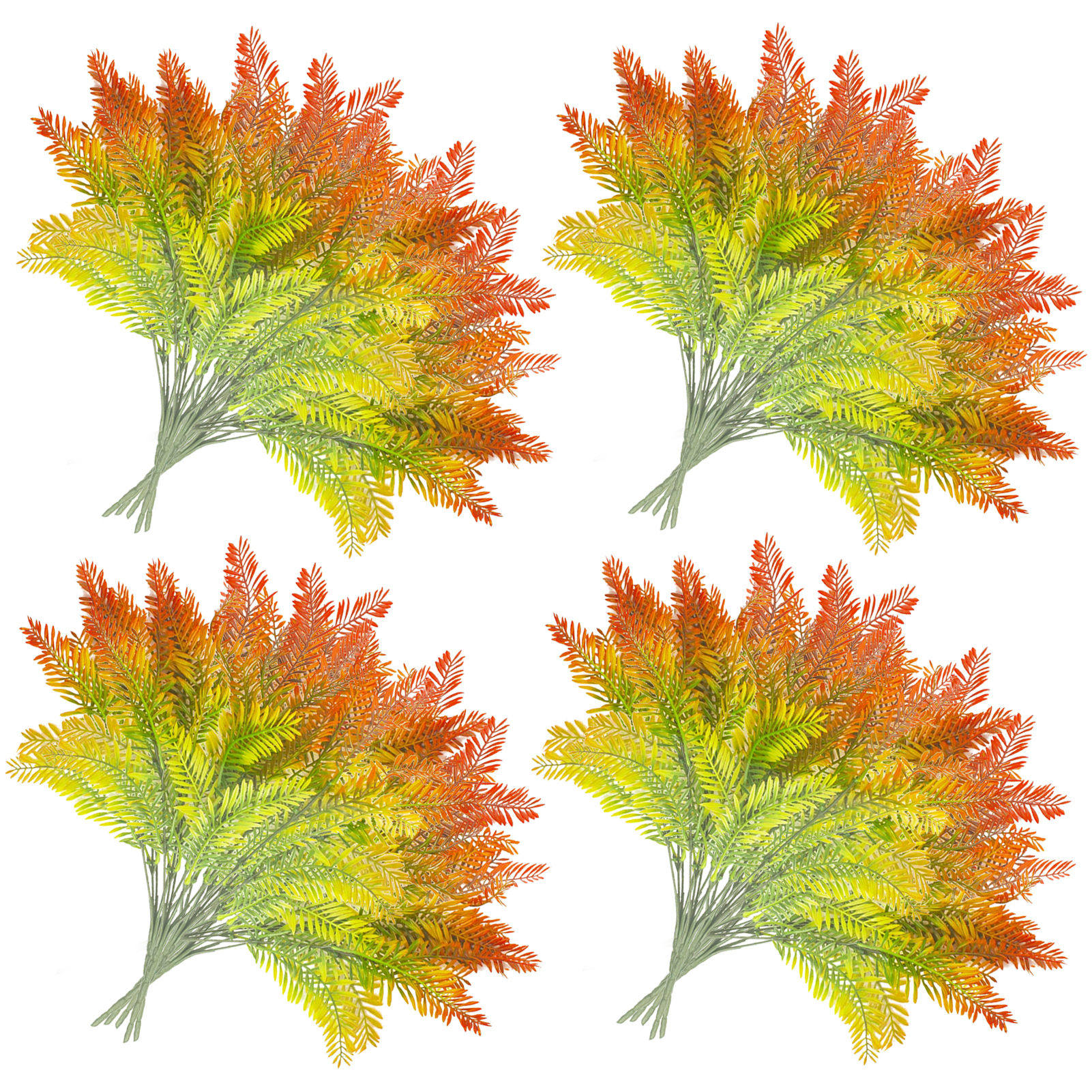 [ande Online] (20 Stiele Pro Packung) 20 Künstliche Herbstgartenpflanzen Mit 7 Stielen, Persischer Stil, Für Die Dekoration Von Haus Und Tisch (rot)