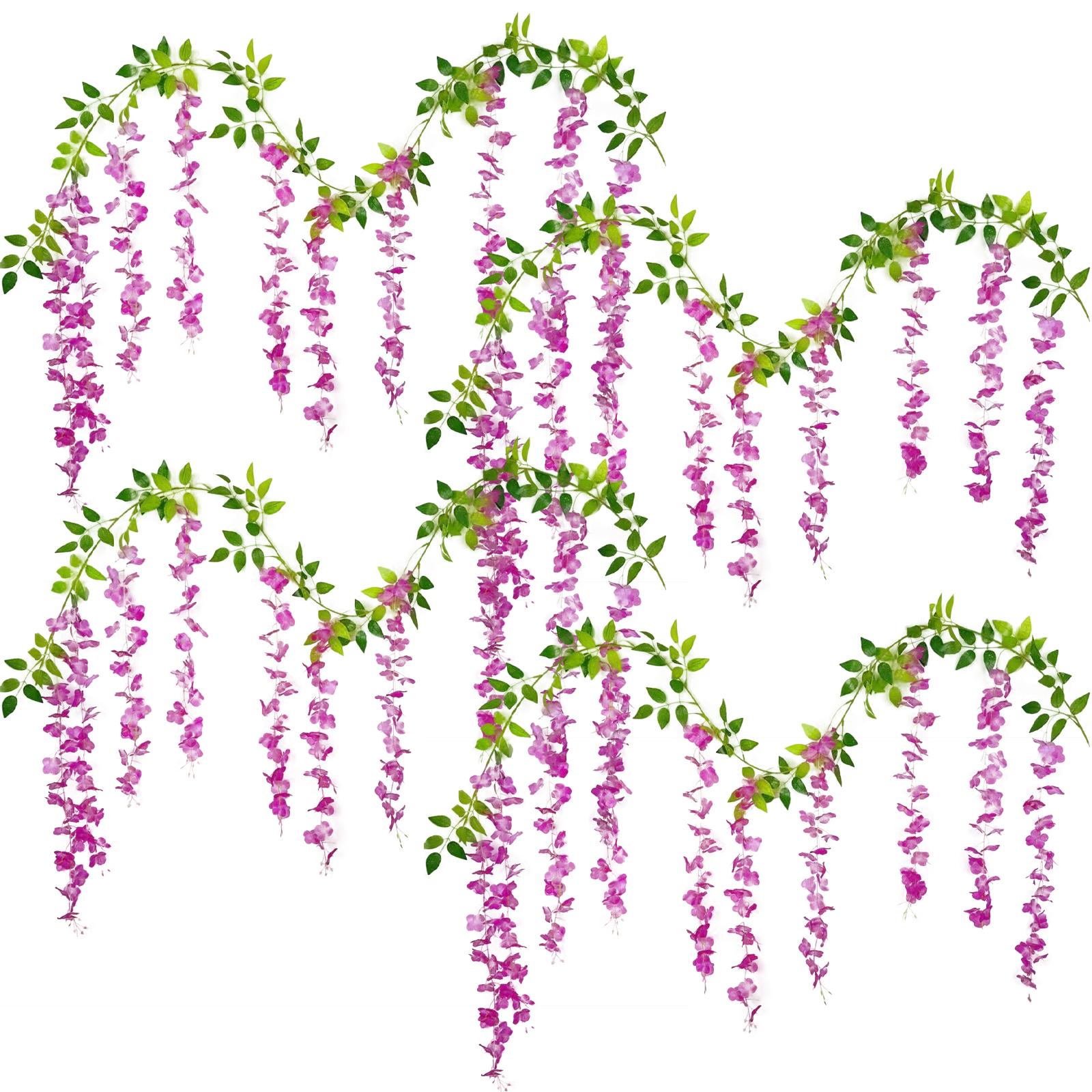 [rot-lila 4 Stück Pro Beutel] 4 Künstliche Glyzinienblüten Zur Dekoration Von Decke, Wand Oder Hochzeitsbogen.