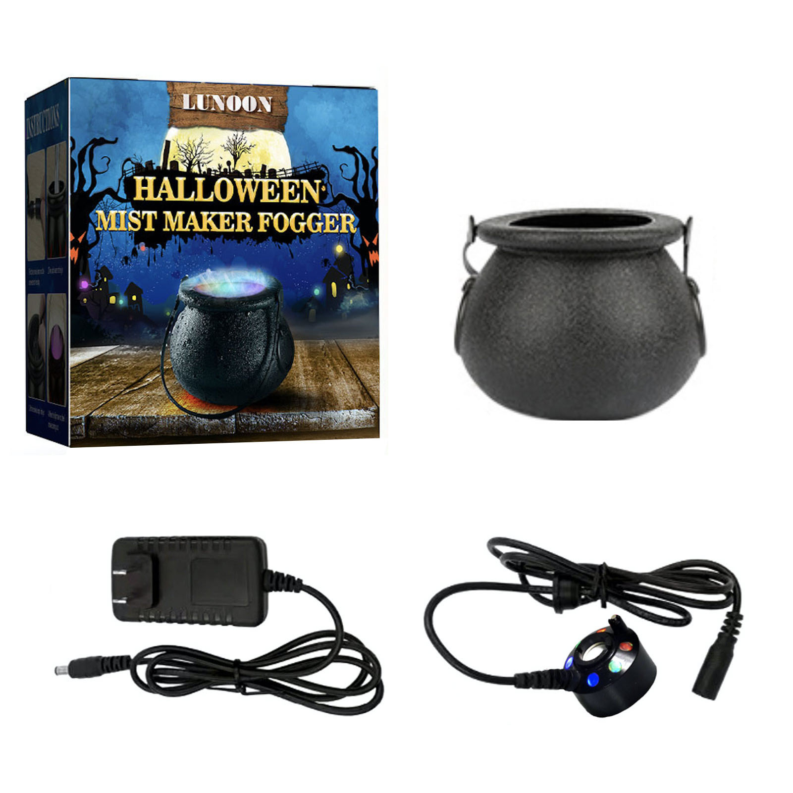 (american Standard) Nebellampe In Form Eines Hexenglases Für Halloween, 7-farbige Flamme, Stimmungsvolle Beleuchtung, Diy-dekoration