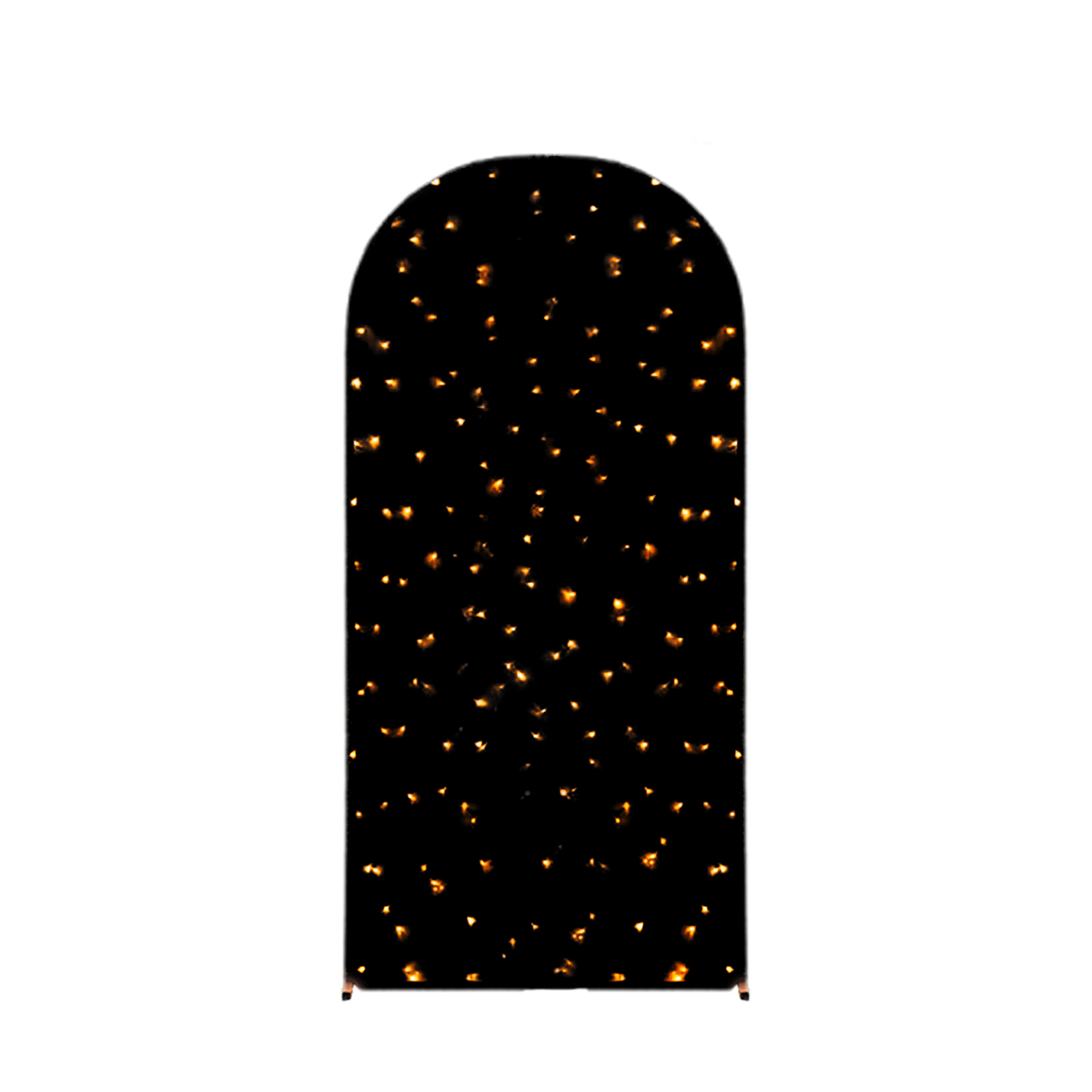 Beleuchteter Bogen Mit Led-fischernetz, Stimmungsvolle Nachtbeleuchtung, Hochzeitsbogen Im Freien Auf Dem Rasen (schwarz Mit Beleuchtung - 180 X 80 Cm, Rahmen Nicht Enthalten)