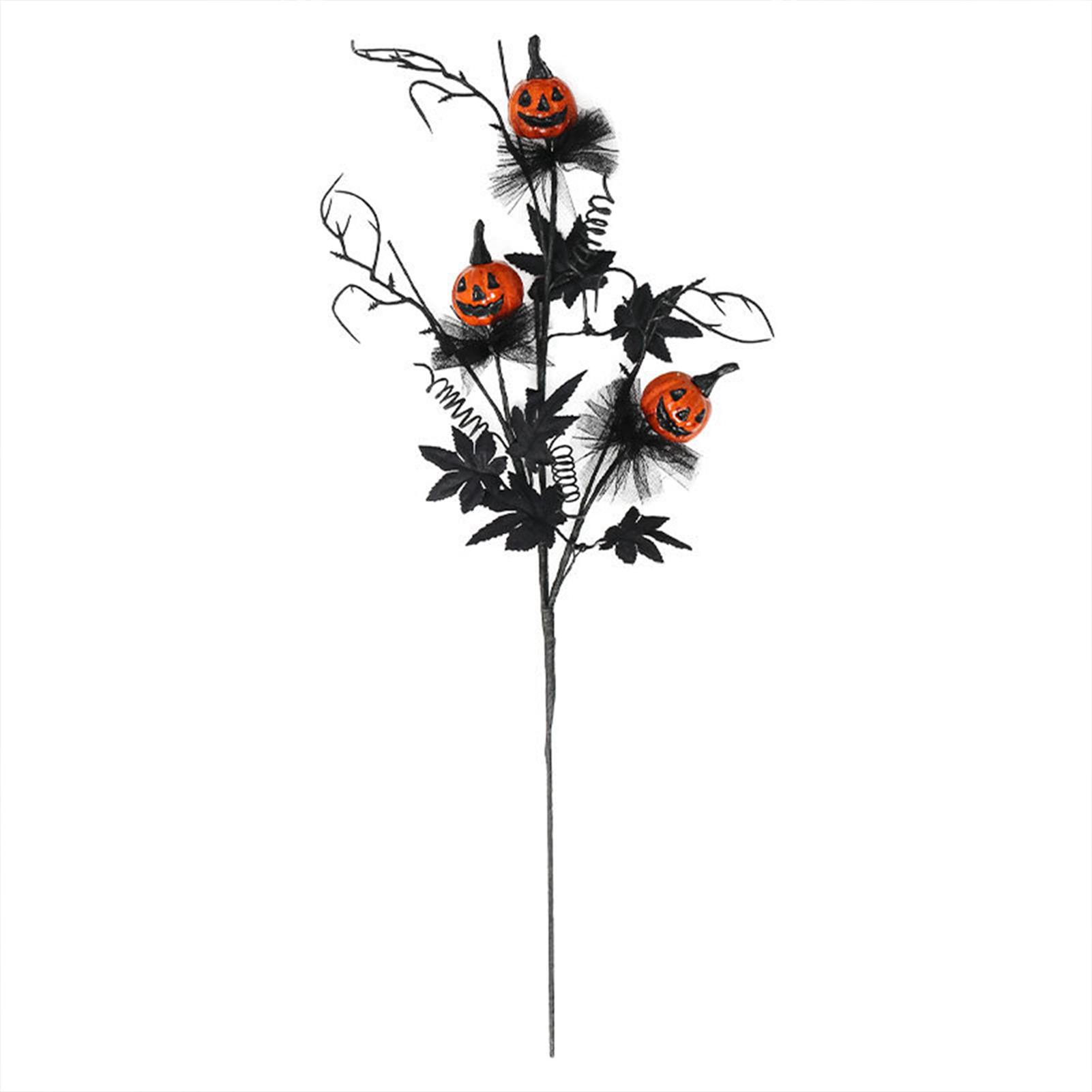 Künstlicher Kürbis, Ahornblattstiel, Künstliche Schwarze Blüten, Deko-elemente Für Zuhause, Partys, Vase, Gesteck