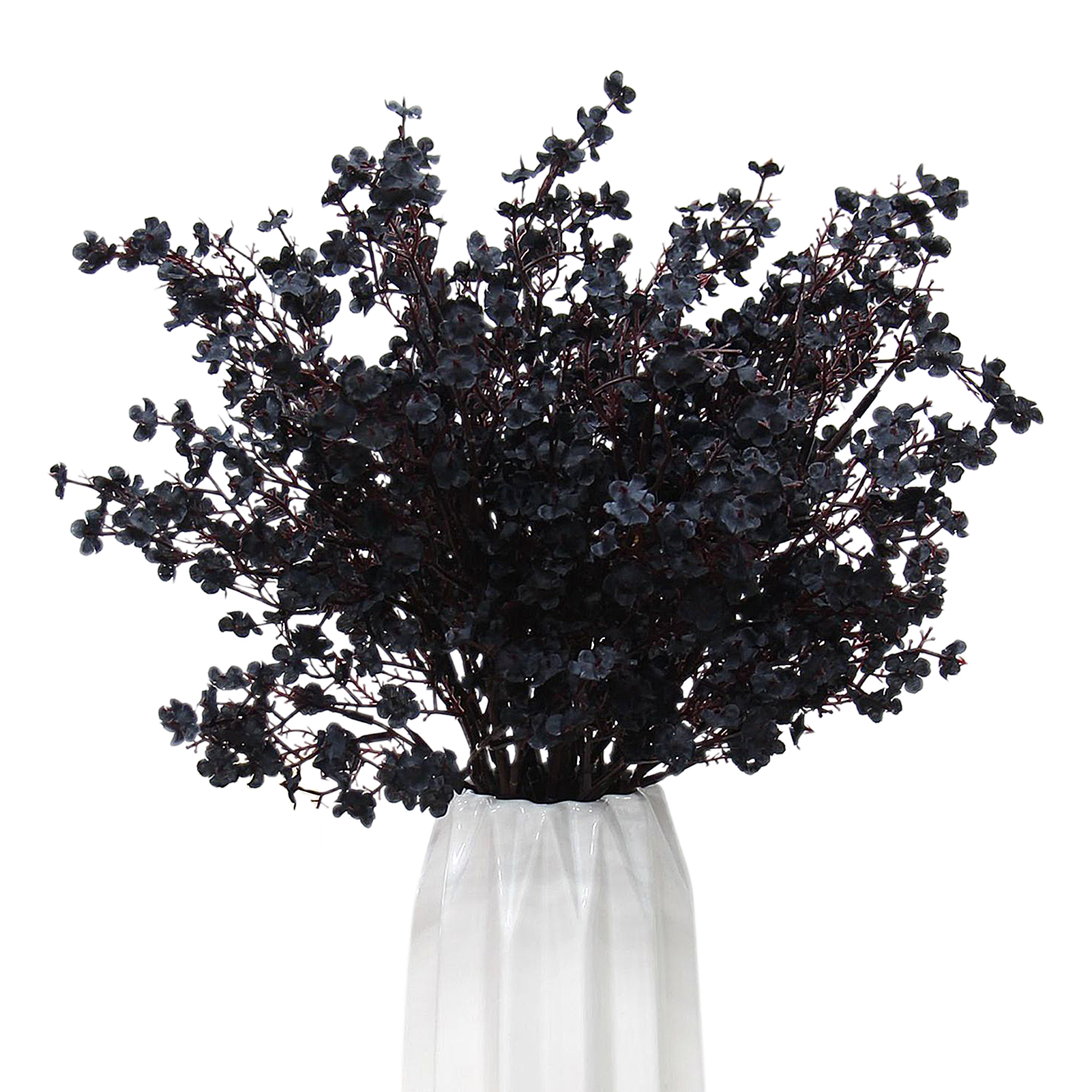 Set Mit 8 Künstlichen Schleierkrautblüten Für Herbstdekoration, Blumensträuße Für Vasen, Tischdekorationen Für Hochzeiten, Schwarz