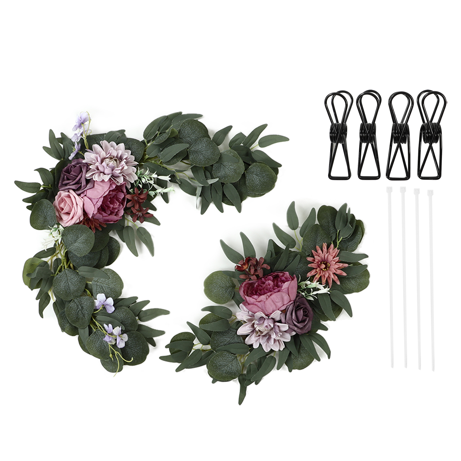 Set Aus 2 Realistischen, Rosenförmigen Floralen Hochzeitsdekorationen In Leuchtenden Farben Und Geruchlos, Für Einen Perfekten Empfang (ref. 18046 Sz).