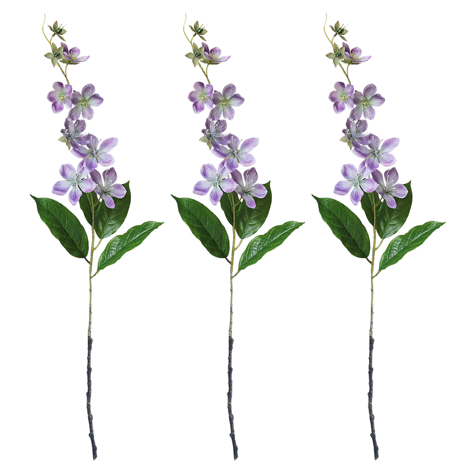 3 Künstliche Blüten Mit Langem Stiel, Nordische Farbe, Für Wohnzimmer, Hotel, Hochzeiten, Bonsai-gestecke, Lila