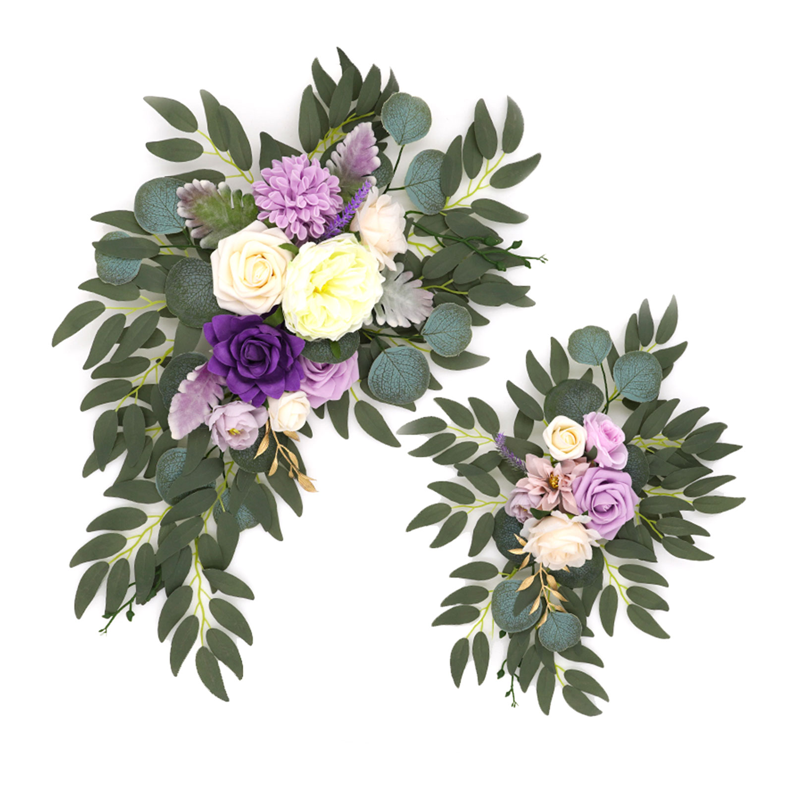 Kunstblumen-set Für Den Hochzeitsbogen, Kunstblumen Für Diy-blumendekoration (lila) – Blumendekoration Für Die Kulisse Von Zeremonie Und Empfang
