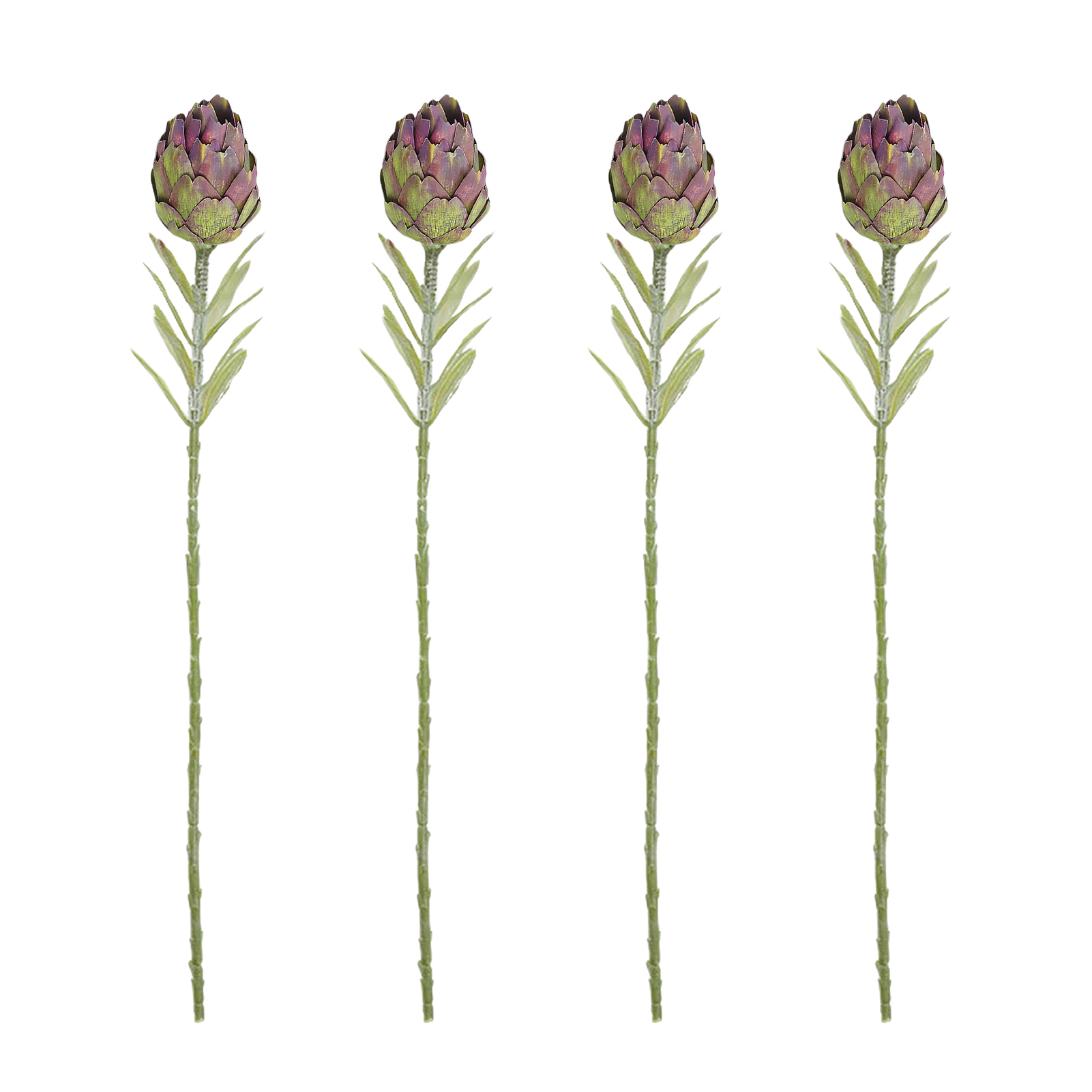 Künstliche Artischocken [4 Stück Pro Portion Lila] Künstliche Artischocken Für Wohnzimmer-/eingangsbereich-dekoration, Künstliche Pflanze, Blumenarrangement, Kunstblume