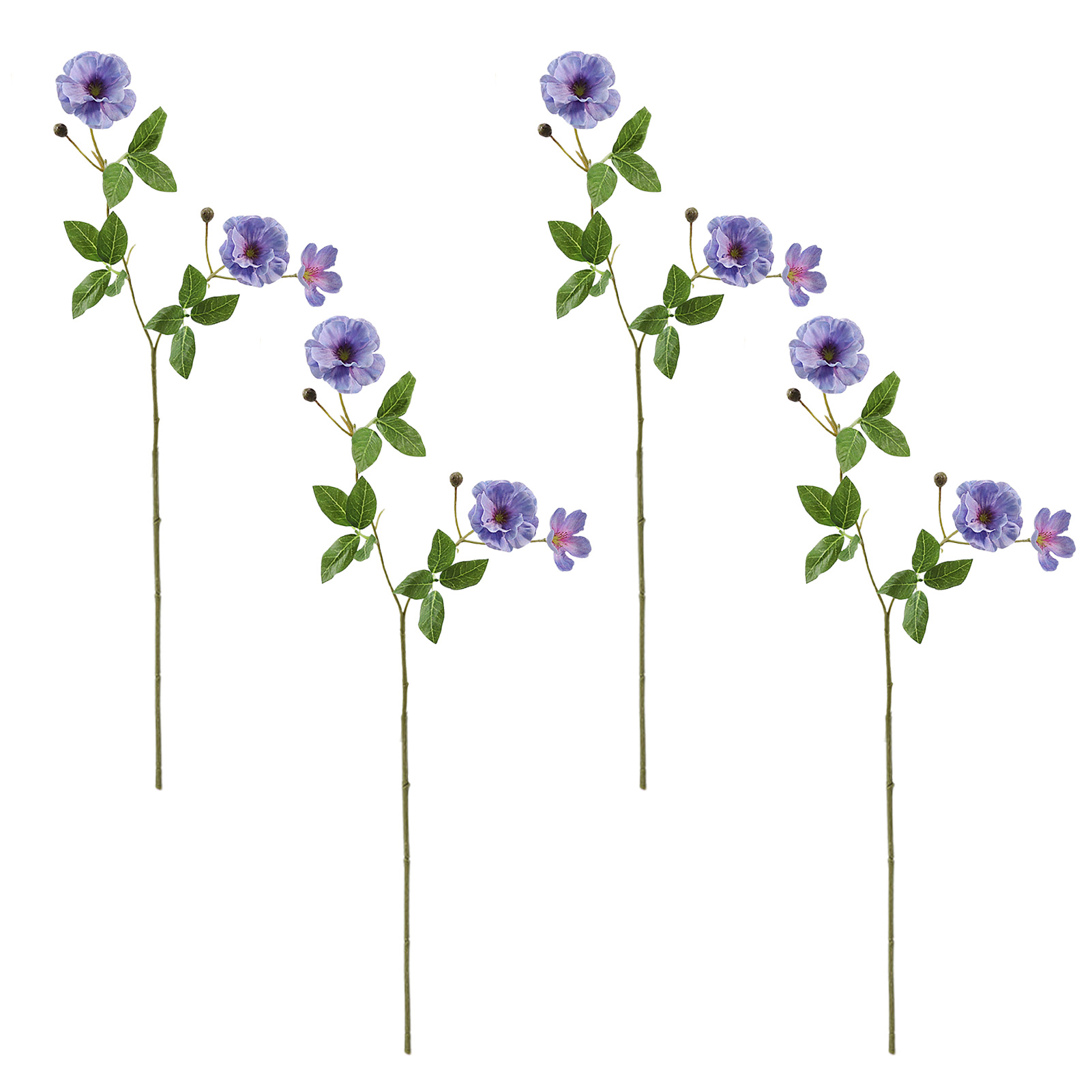 [lila Orchidee] 4 Künstliche Phalaenopsis-orchideen, Künstliche Blumen, Dekoration Für Wohnzimmer, Esszimmer, Tisch, Freesien, Pfingstrosen, Blumenarrangement
