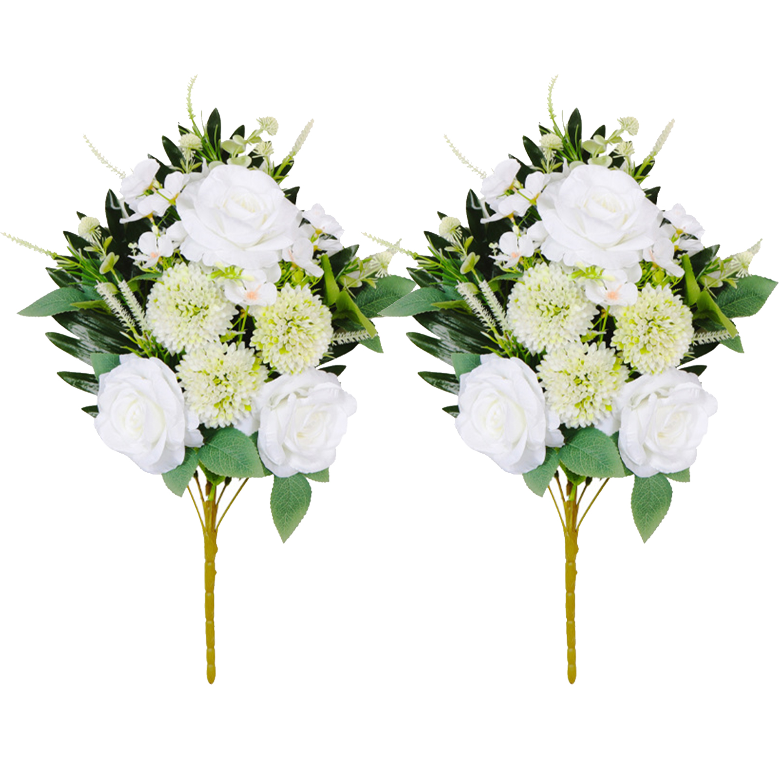 (2er-set) Künstliche Gänseblümchen Für Grabsteine, Dekorationen Für Die Grabreinigung Und Den Grabbesuch, Blumen Für Das Qingming-fest, Friedhofsblumen Aus Kunststoff (weiß)