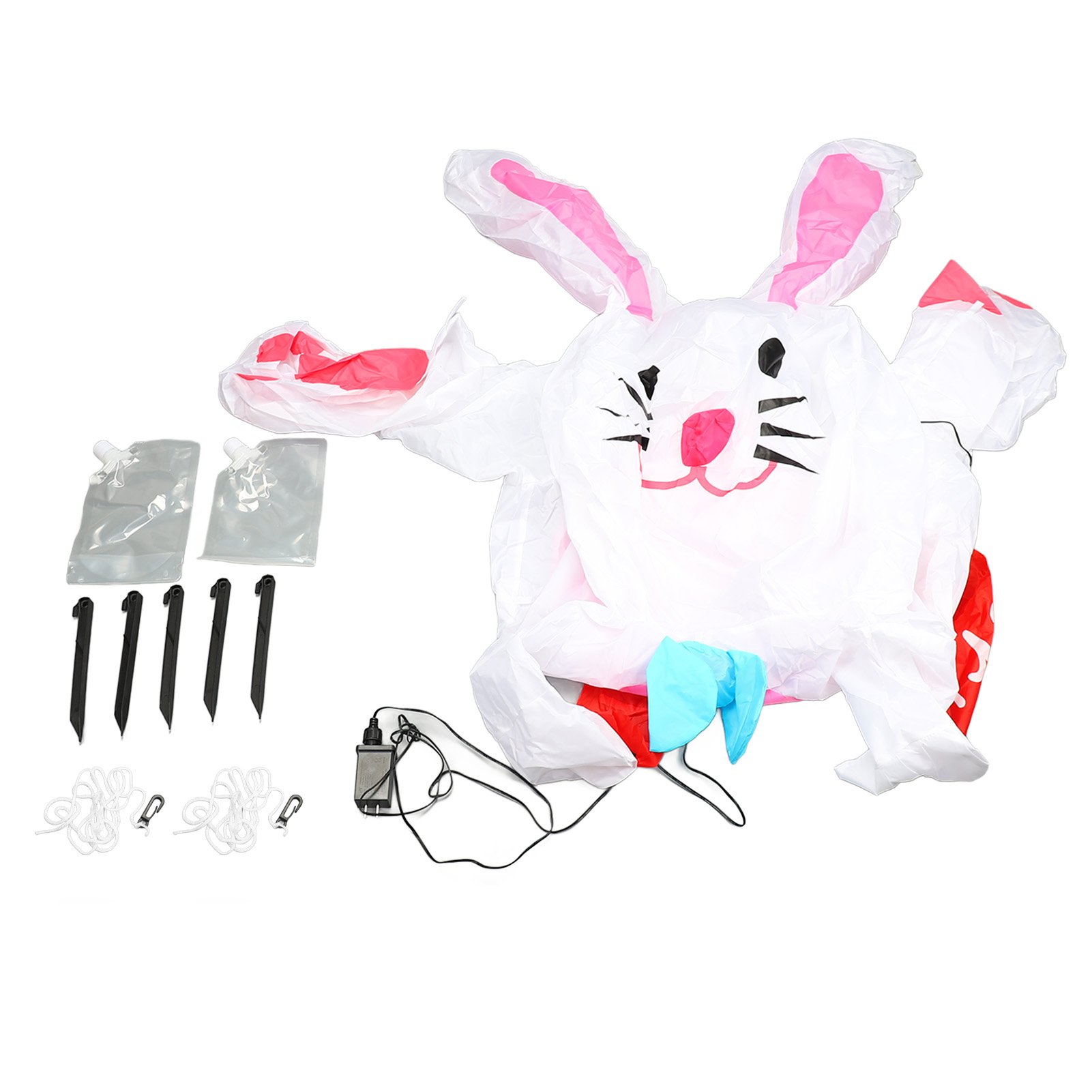 Aufblasbarer Osterhase Aus Wasserdichtem Polyester Mit Led-licht Zur Dekoration Ihres Gartens Zu Ostern