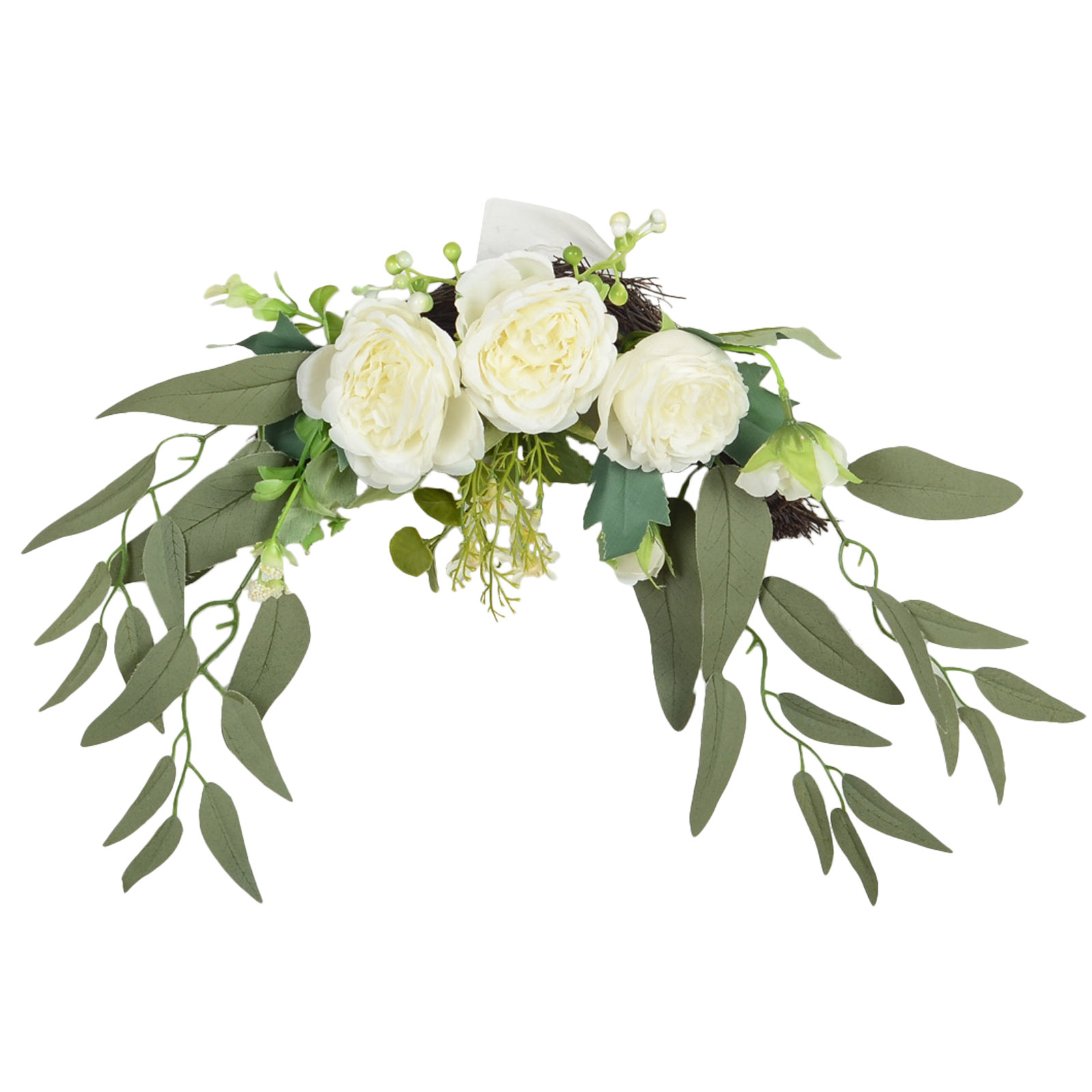 Hochzeitsbogen Mit Künstlichen Pfingstrosenblüten, Stabiler Bogen Für Heim- Und Partydekoration, 40 Cm