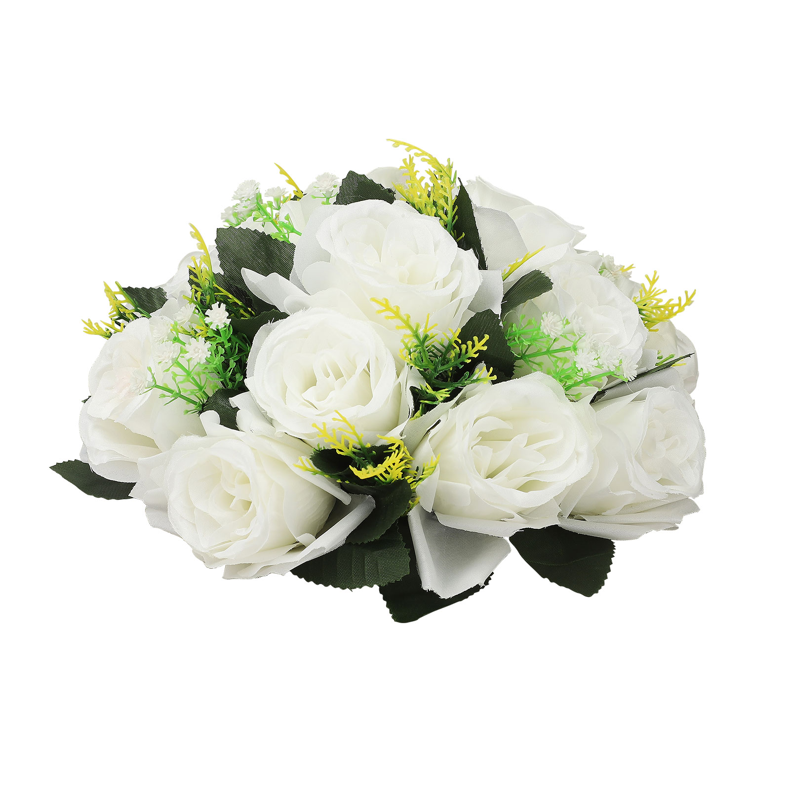 Blumenkugel Für Hochzeitstischdekoration, 25 Cm Durchmesser, Künstliche Rosen, Weißer Strauß, Ideal Zur Dekoration Einer Feier Vor Der Hochzeit.