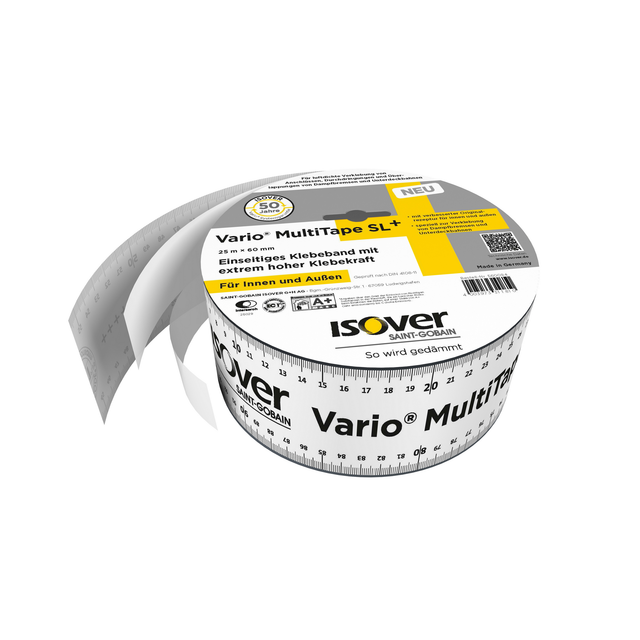 Isover Vario Multitape Sl + Klebeband Mit Geteiltem Abdeckstreifen 25m X 60 Mm