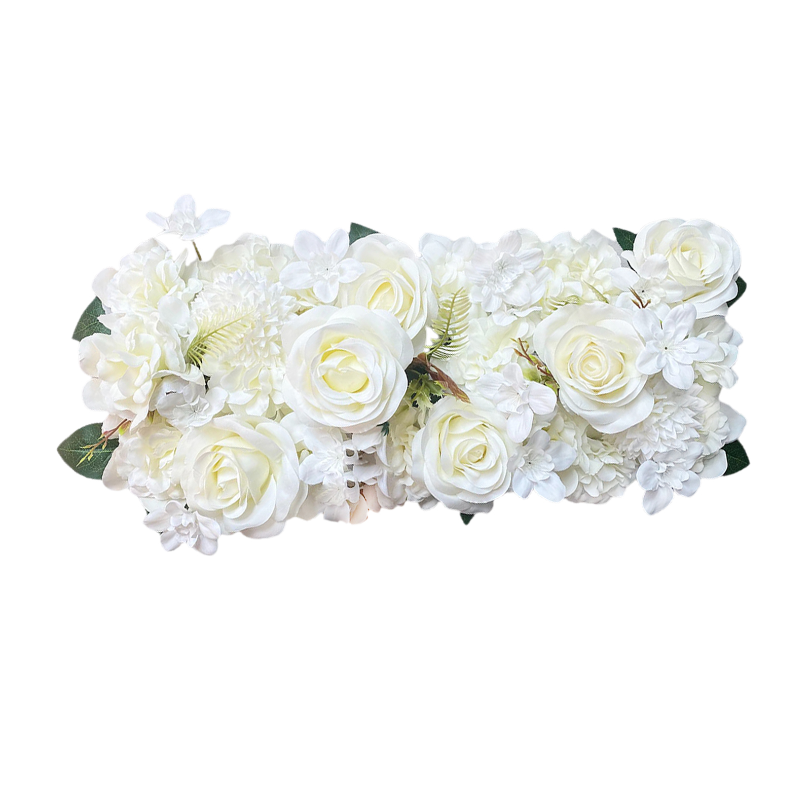 Reihe Künstlicher Blumen Für Tischdekoration Bei Hochzeiten, 50 Cm Lang X 25 Cm Breit, Weiß.