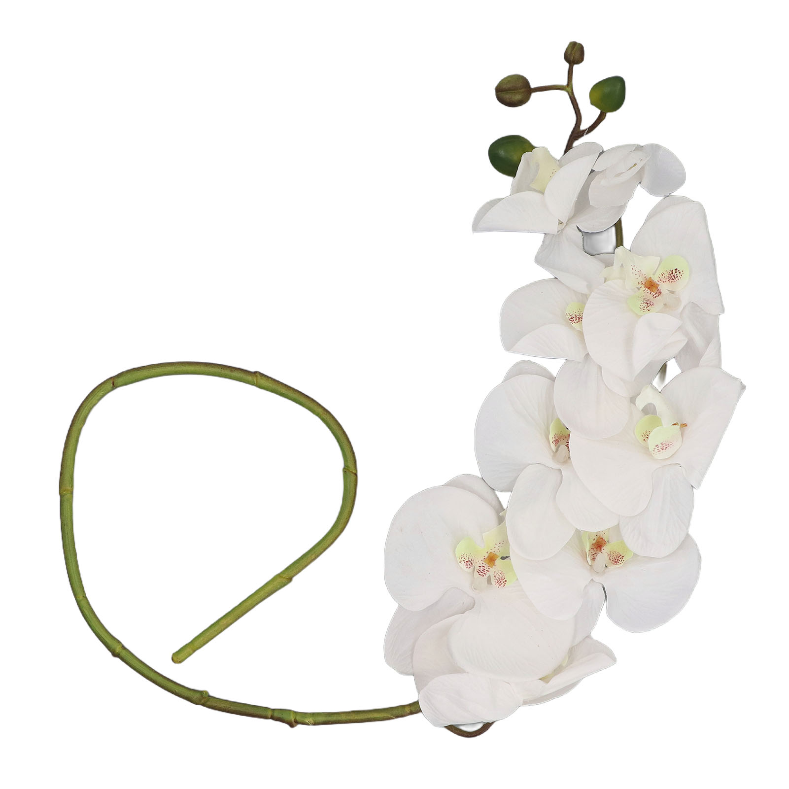 Realistische Und Multifunktionale Künstliche Phalaenopsis-blume, Weiß, 9 Blütenköpfe, Künstlicher Phalaenopsis-zweig Für Zuhause Und Büro