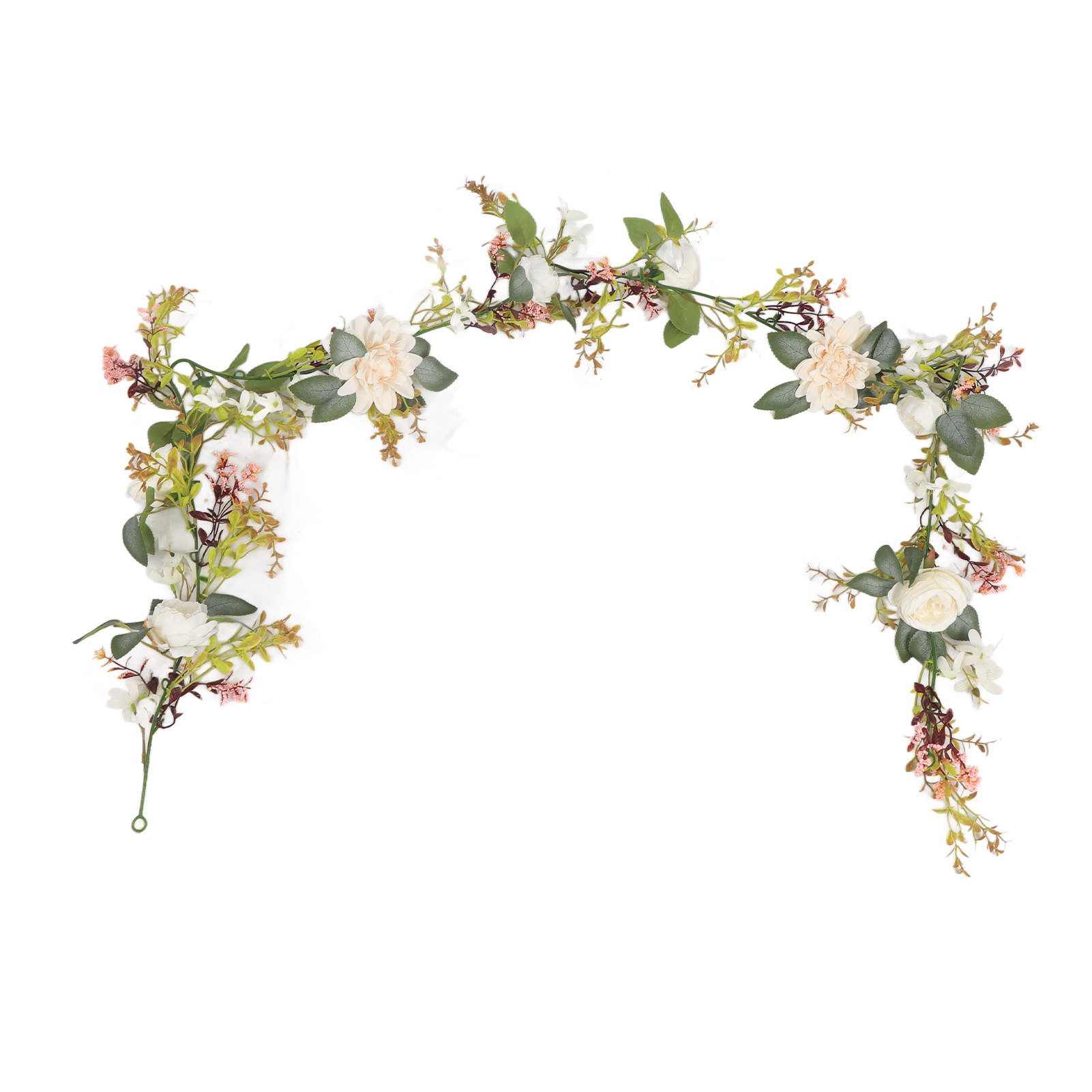 Künstliche Rosenranken-girlande, Hochzeitsdekoration, Künstliche Blumen, Weiß