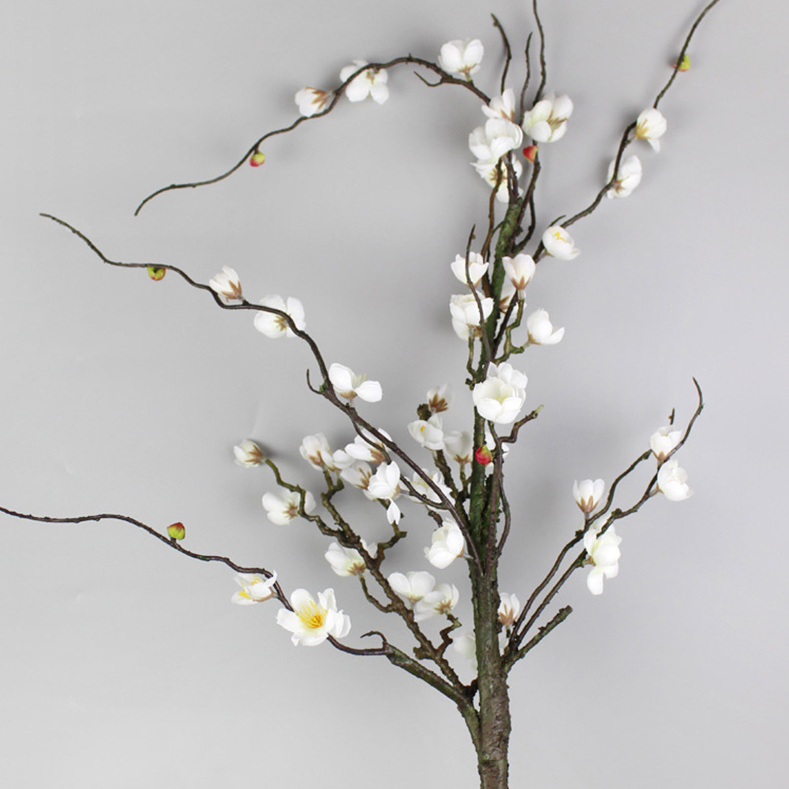 Künstliche Winterblüte, 127 Cm Hoch, 4 Cm Blütenkopf, Künstlicher Winterblütezweig, Heimdekoration, Weiß