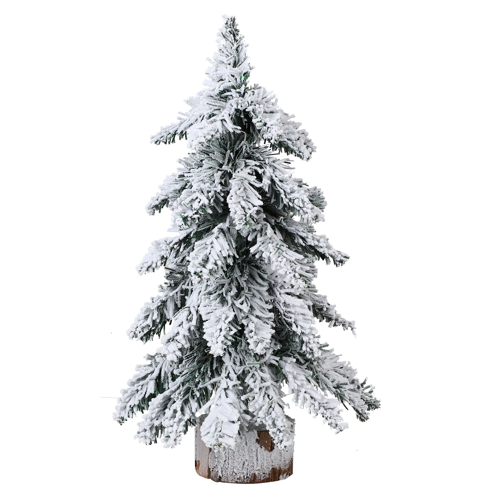 45 Cm Großer, Beflockter Mini-weihnachtsbaum Mit Lichterkette Aus Pvc, Künstlicher Weihnachtsbaum, Weihnachtsdekoration Für Den Schreibtisch