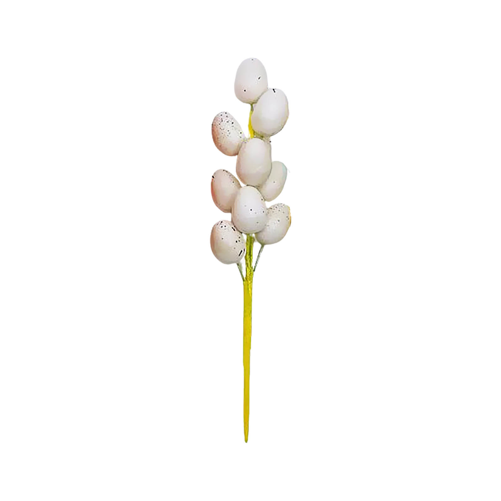 Ostereierzweig Mit Blüten, 23 Cm, Verschiedene Farben – Weißer Schaumstoff-/metallstiel