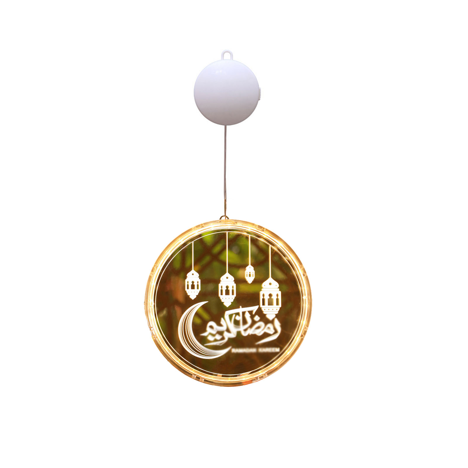 Sesamöllampe [runde Hängelampe] ([warmweiß] 16 Cm) Led-dekorationslampe Für Eid Al-fitr, Stimmungsvolle Stern- Und Mondleuchte, Hängelampe Für Orientalische Feierlichkeiten