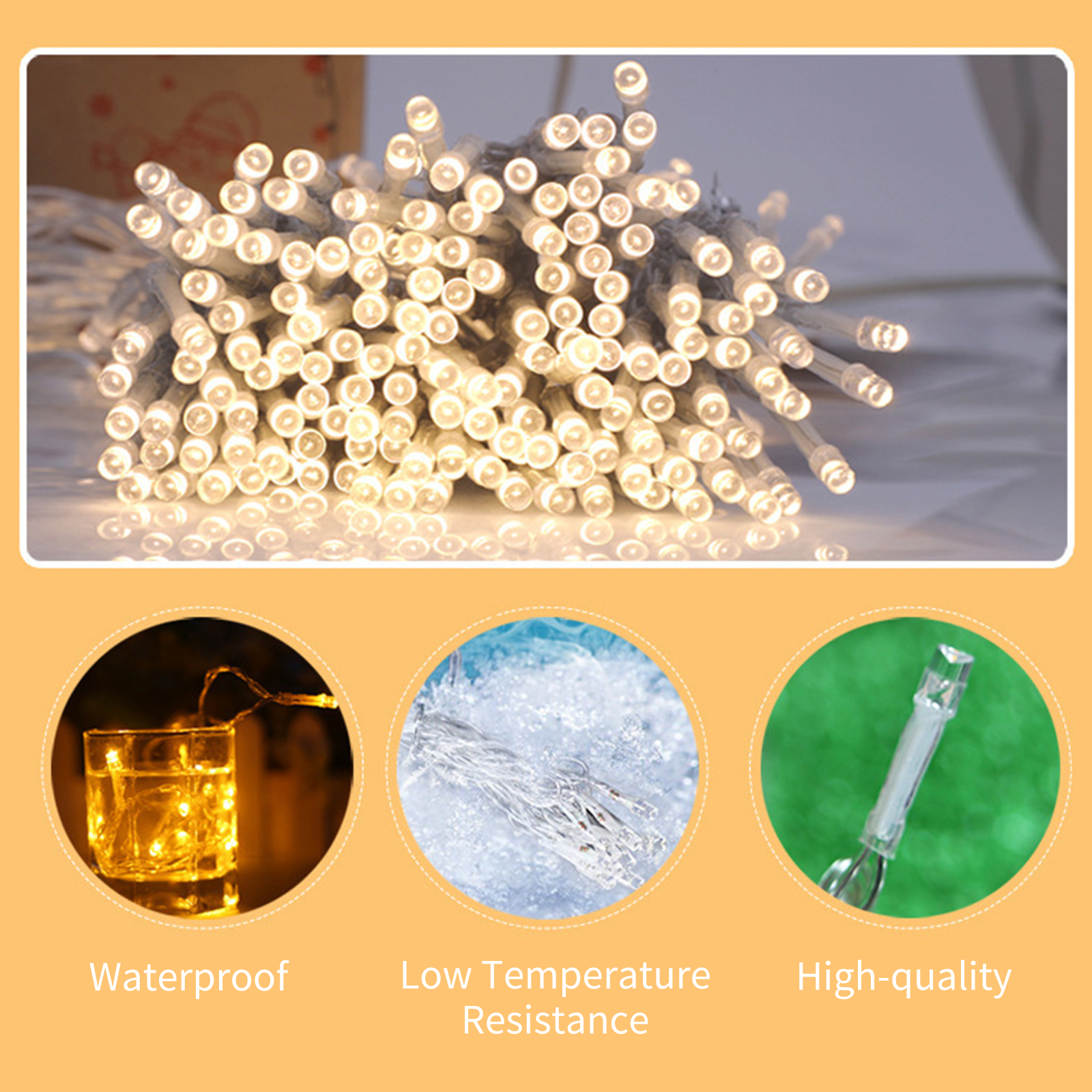 Halloween-lichterkette, 6 M, 40 Leds, Fledermausform, Wasserdicht, Warmweißes Licht, Batteriebetrieben, Gruselige Partybeleuchtung
