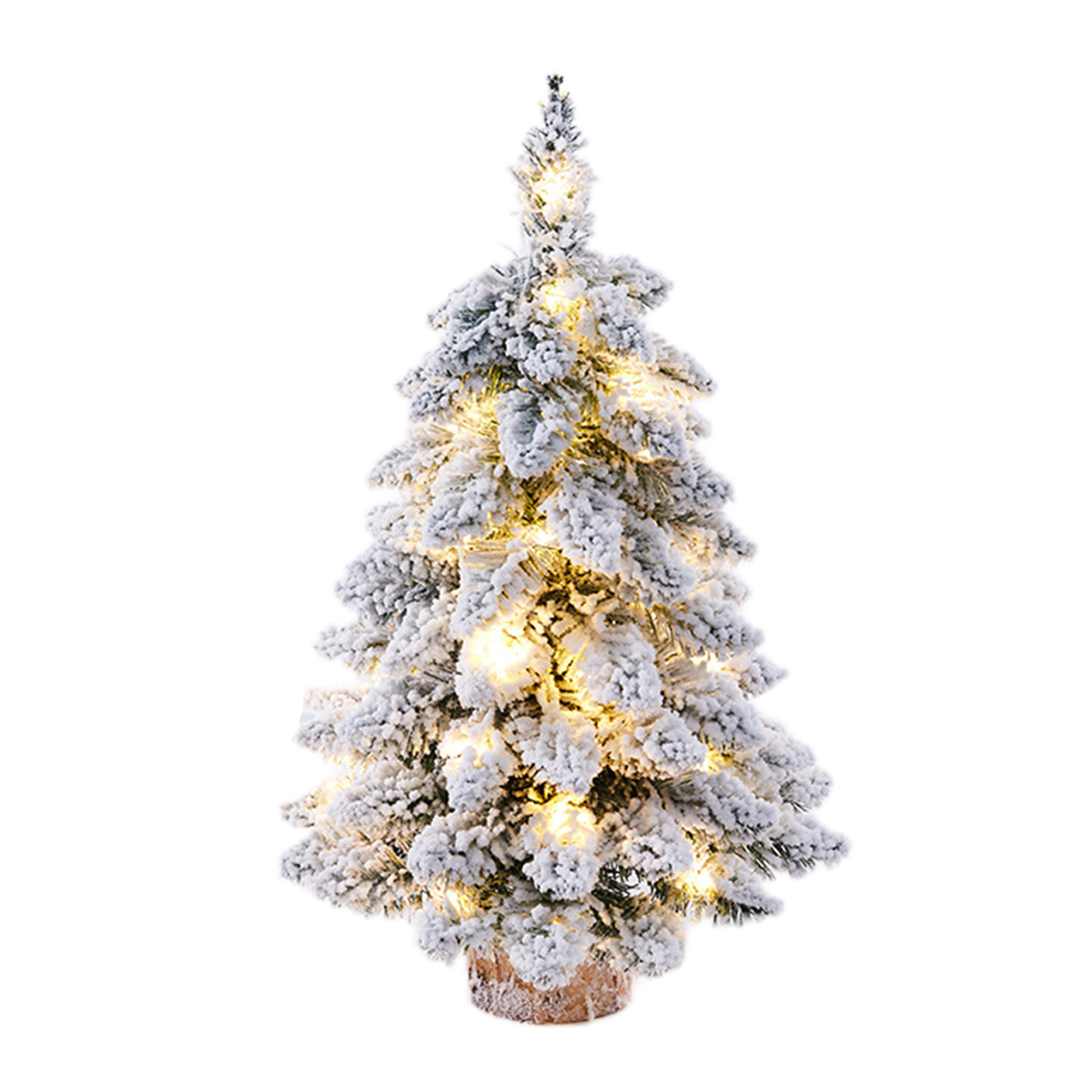 Tischweihnachtsbaum Mit Beleuchtung, Pvc-schneebedeckung, Mini-kunstweihnachtsbaum, 60 Cm, Für Die Weihnachtsdekoration Zu Hause