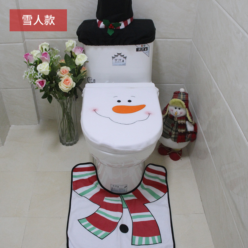 3-teiliges Set/weihnachtsdeko-sitz Für Toilette Und Badezimmer - Weihnachtsdeko-zubehör