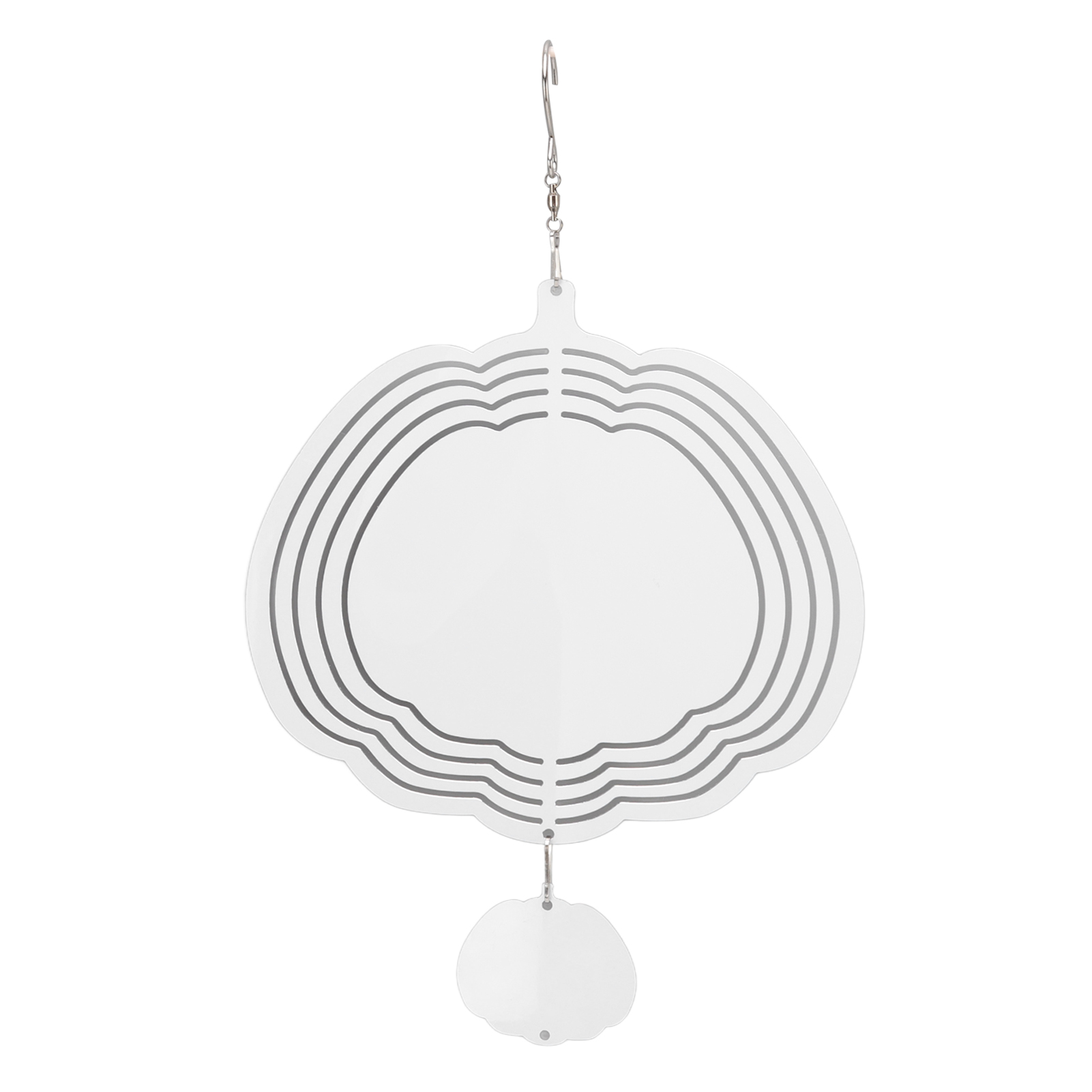 Schlichtes Und Zierliches Weißes Windspiel, Dekorativ Und Wetterfest, Für Lampe, Baum Oder Wand, Kürbisdesign
