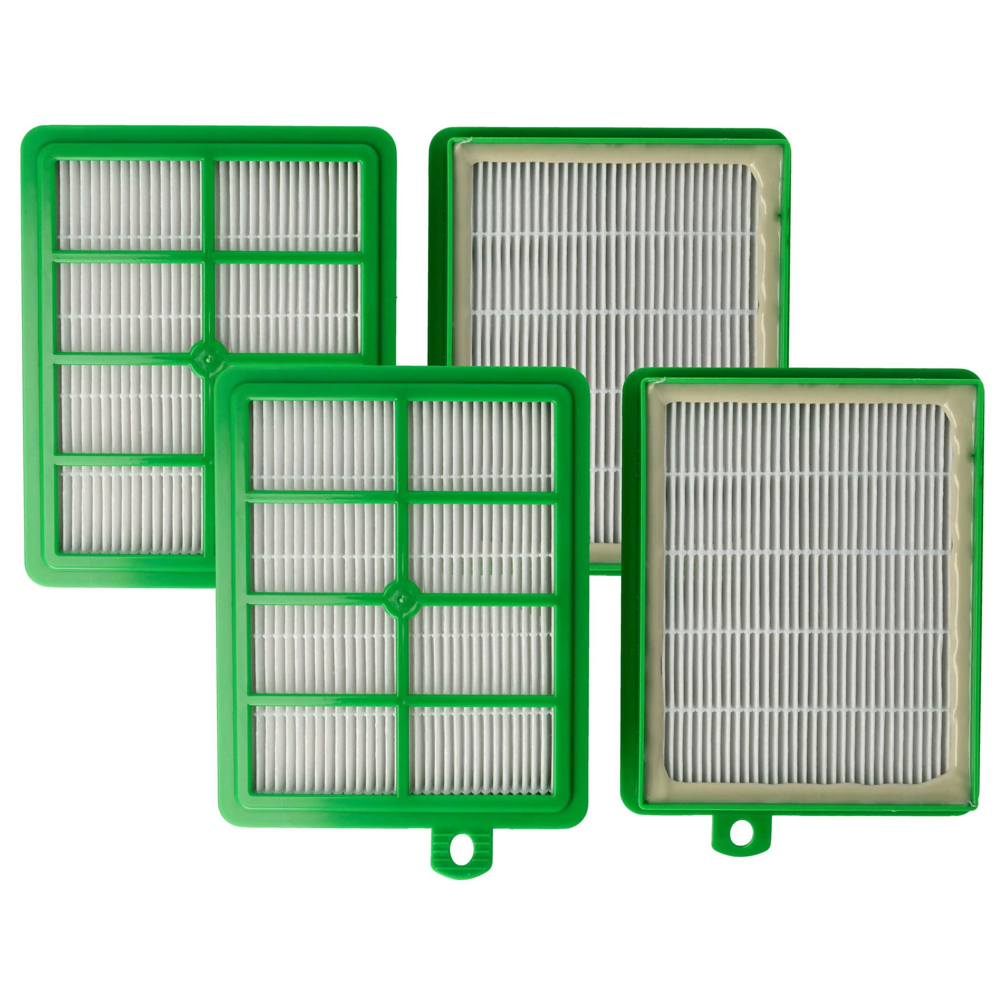 Vhbw 4 Staubsaugerfilter Kompatibel Mit Philips Fc9050/01, Fc9060/01 Für Fc8769/91, Fc8768/01, Fc8769/01, Fc8767/02 Staubsauger - Hepa-filter Grün Weiß