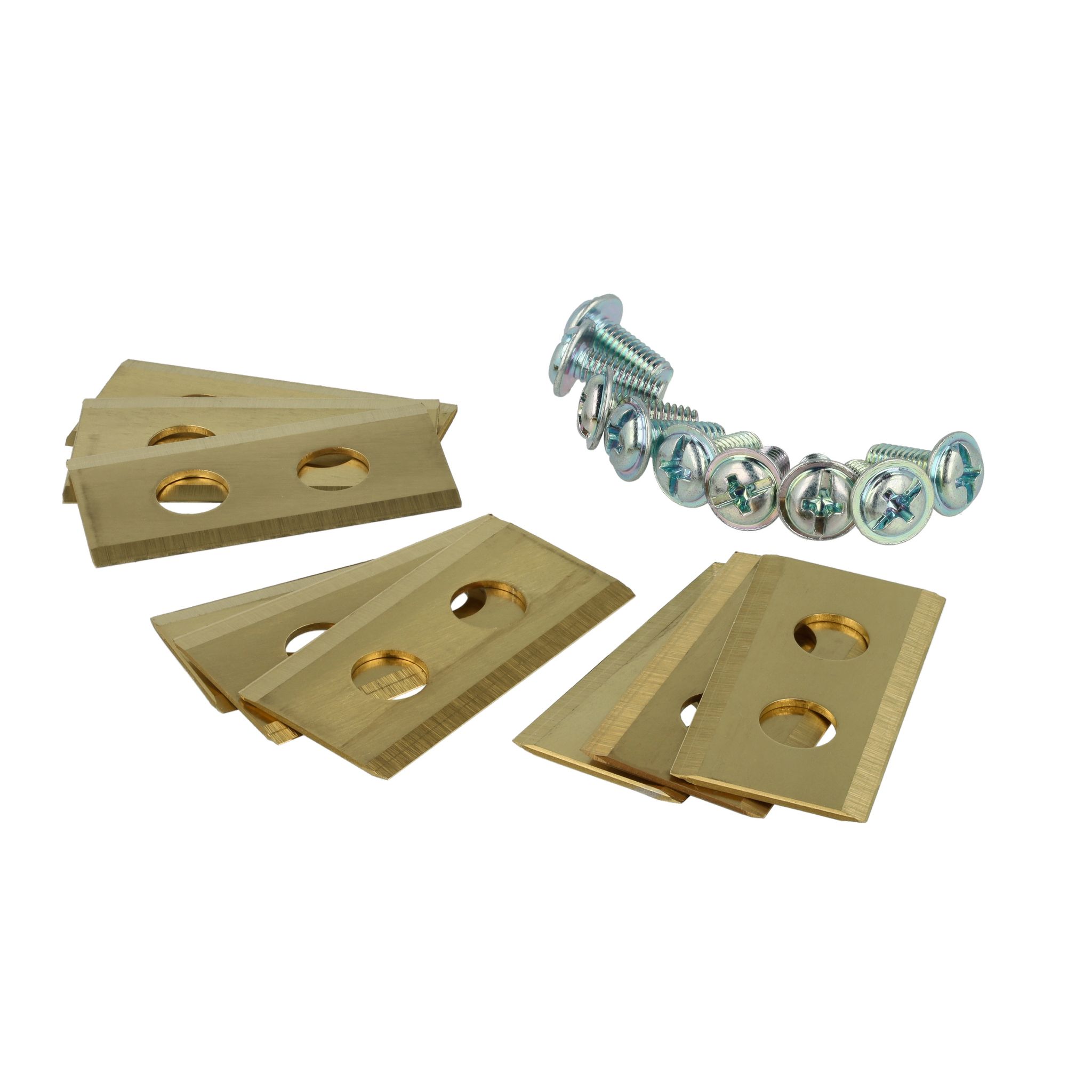 Vhbw 9x Ersatz-messer Ersatz Für Worx Wa0789 Für Rasenmäher - Ersatzklinge Gold, Stahl (titanbeschichtung)
