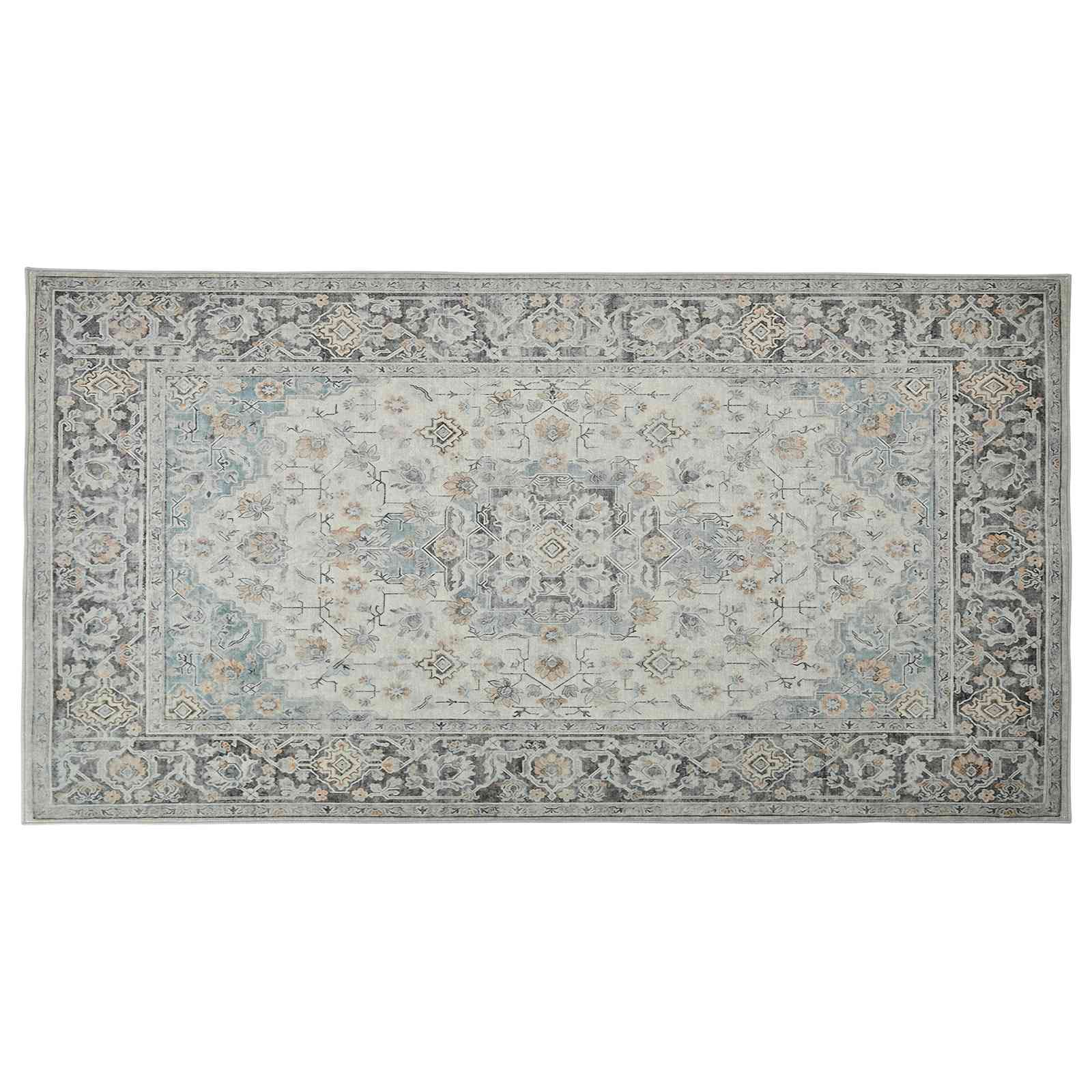 Teppich Oriz Creme 80 X 150 Cm 100% Polyester Vidaxl