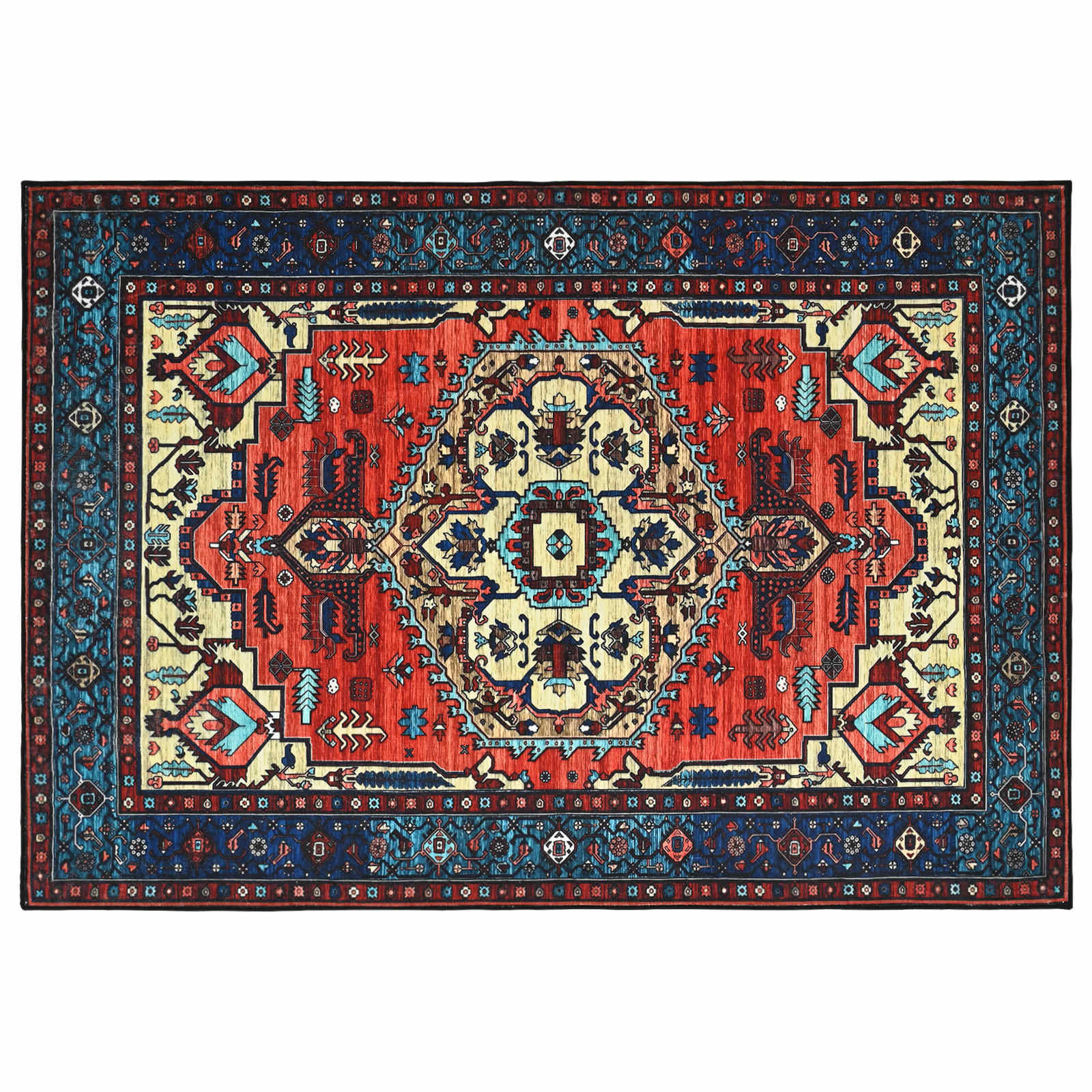 Teppich Oriz Rot 300 X 400 Cm 100% Polyester Vidaxl