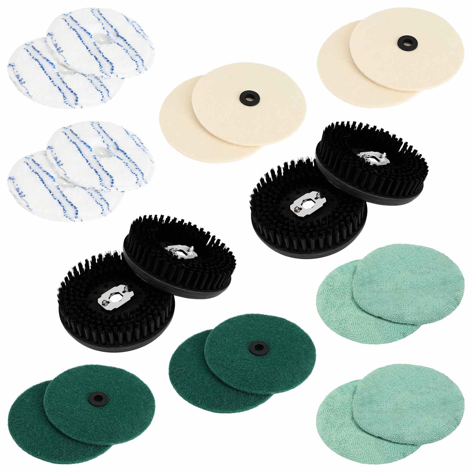 Bodenpolierer-pad-set 20 Stk. Ø 14 Cm Mehrfarbig Vidaxl