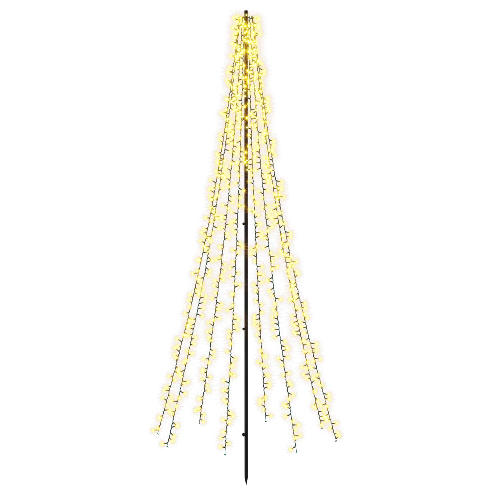 Led-weihnachtsbaum 235 Cm 1000 Leds Warmes Weiß Stahl Schwarz Vidaxl