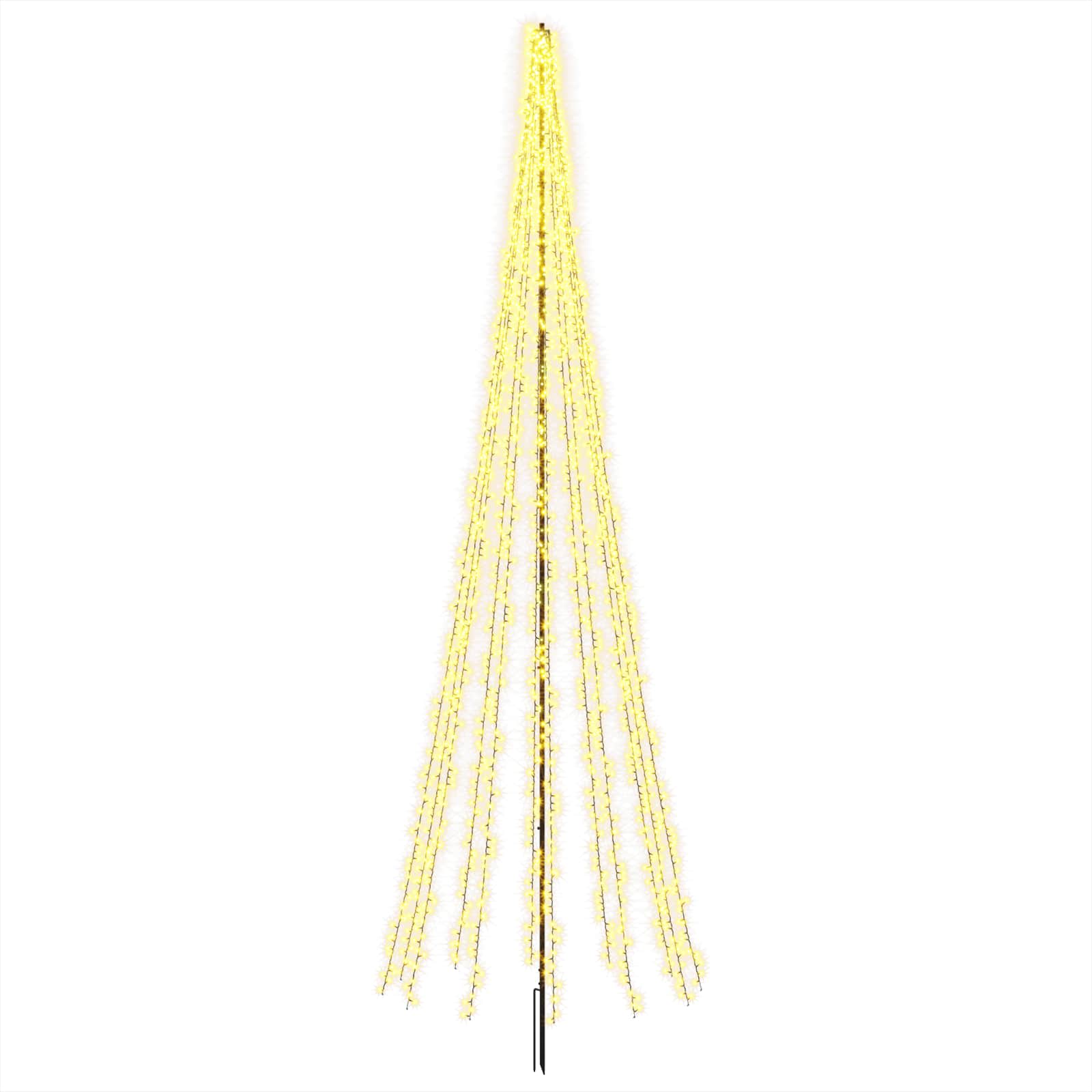 Led-weihnachtsbaum 485 Cm 3000 Leds Warmes Weiß Stahl Schwarz Vidaxl