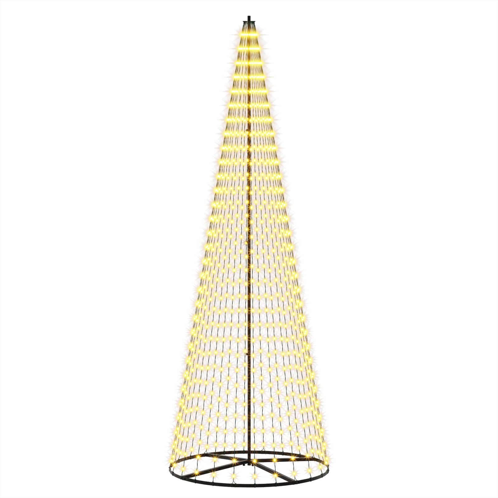 Led-weihnachtsbaum 285 Cm 744 Leds Warmes Weiß Eisen Schwarz Vidaxl