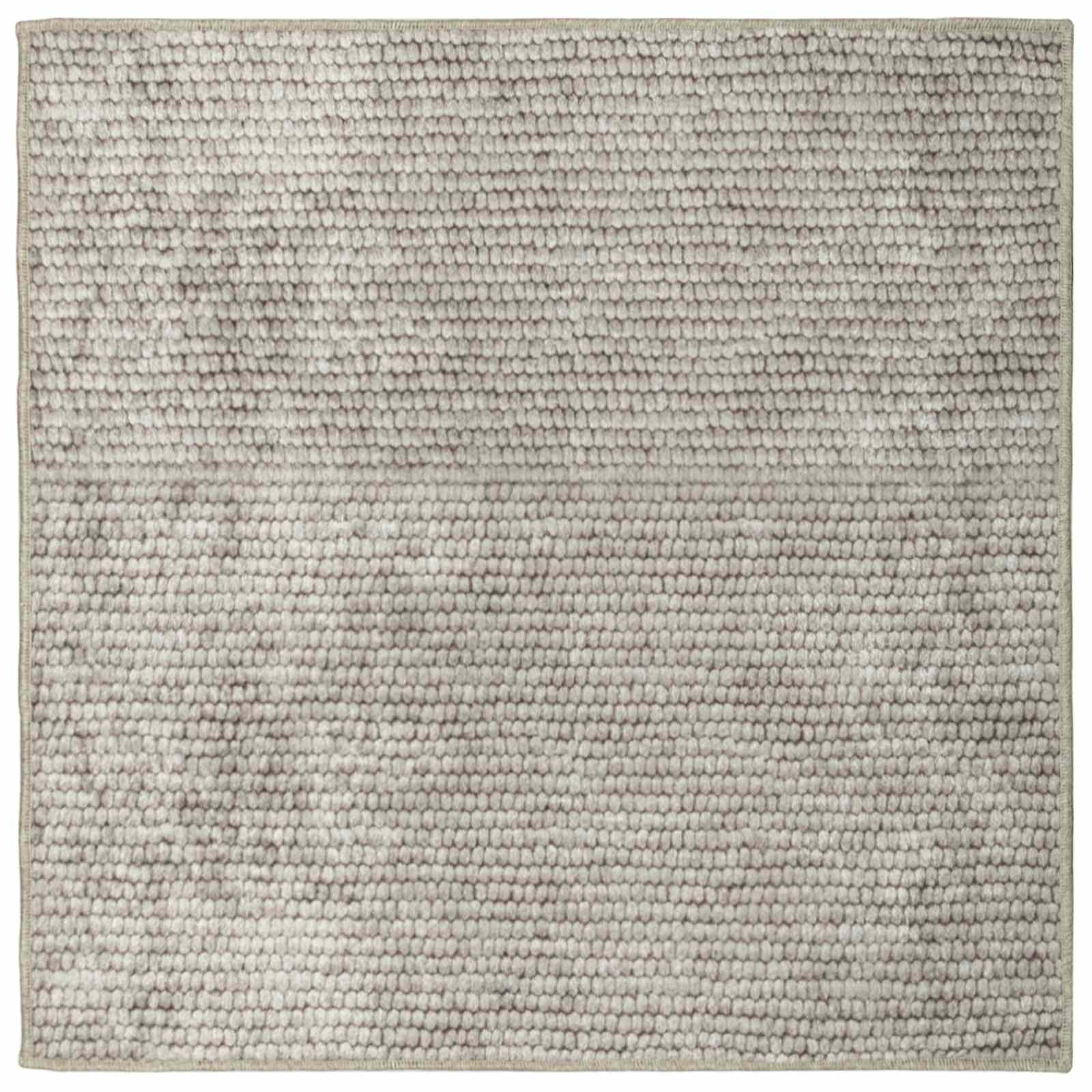 Teppich Beige 100 X 100 Cm 100% Polyester 3 Mm Waschbar Vidaxl