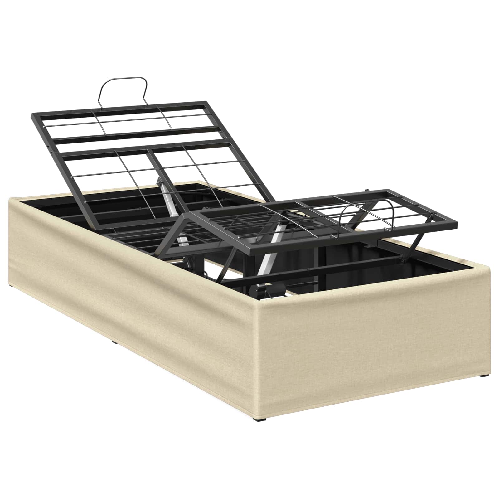 Elektrisch Verstellbares Bettgestell Creme 200 X 100 X 33,5 Cm Vidaxl