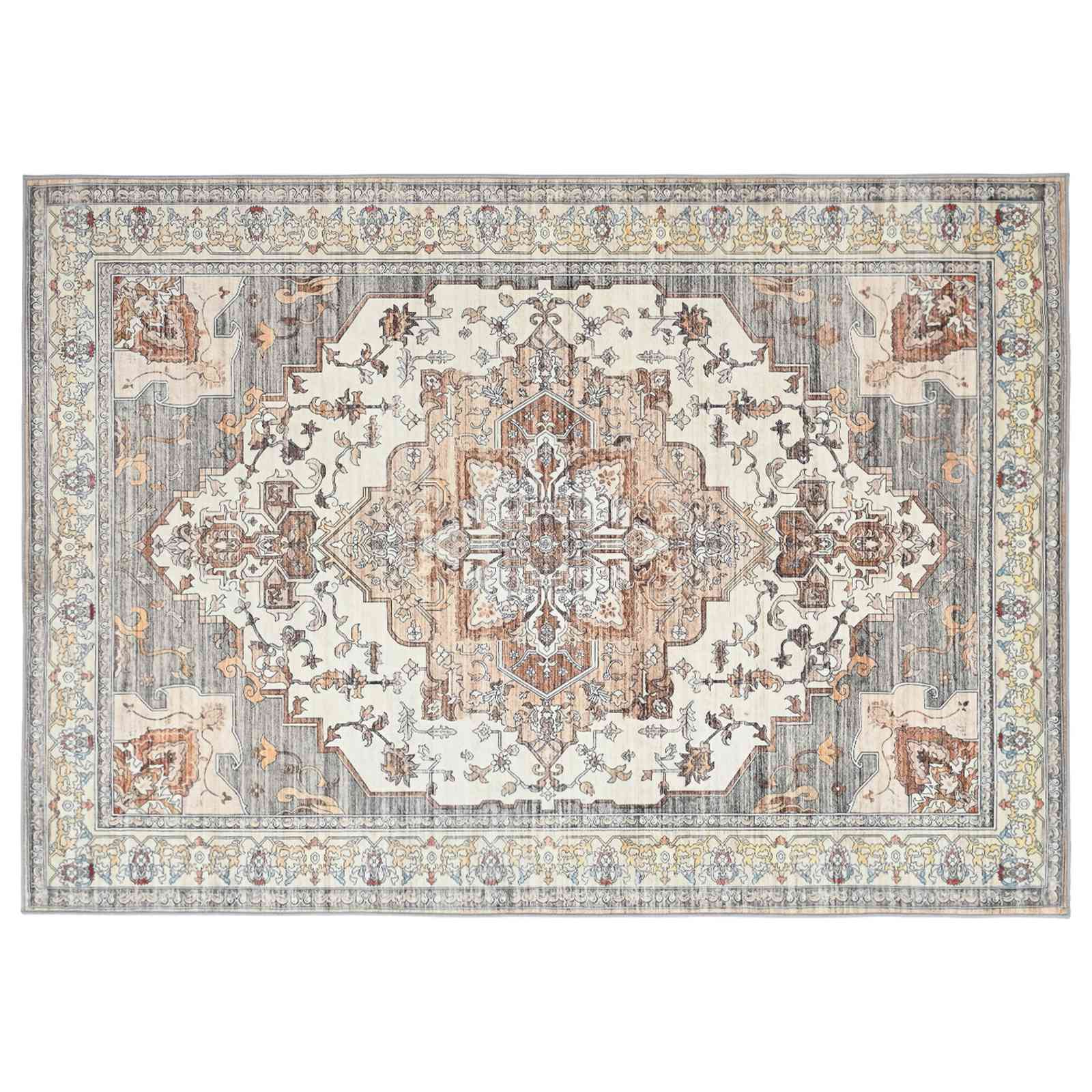 Teppich Oriz Braun 200 X 280 Cm 100% Polyester Vidaxl
