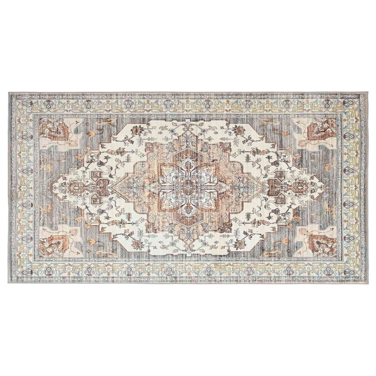 Teppich Oriz Braun 80 X 150 Cm 100% Polyester Vidaxl