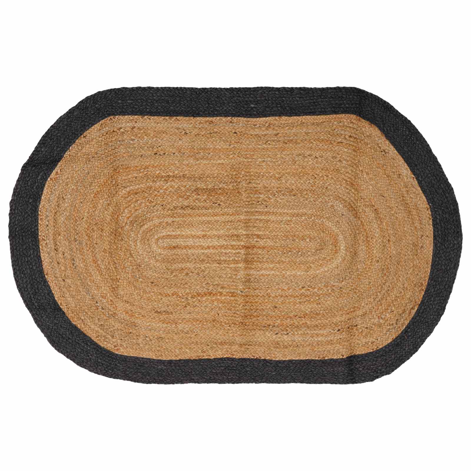 Bereichsteppich Dunkelgrau 152 X 245 Cm Jute Vidaxl