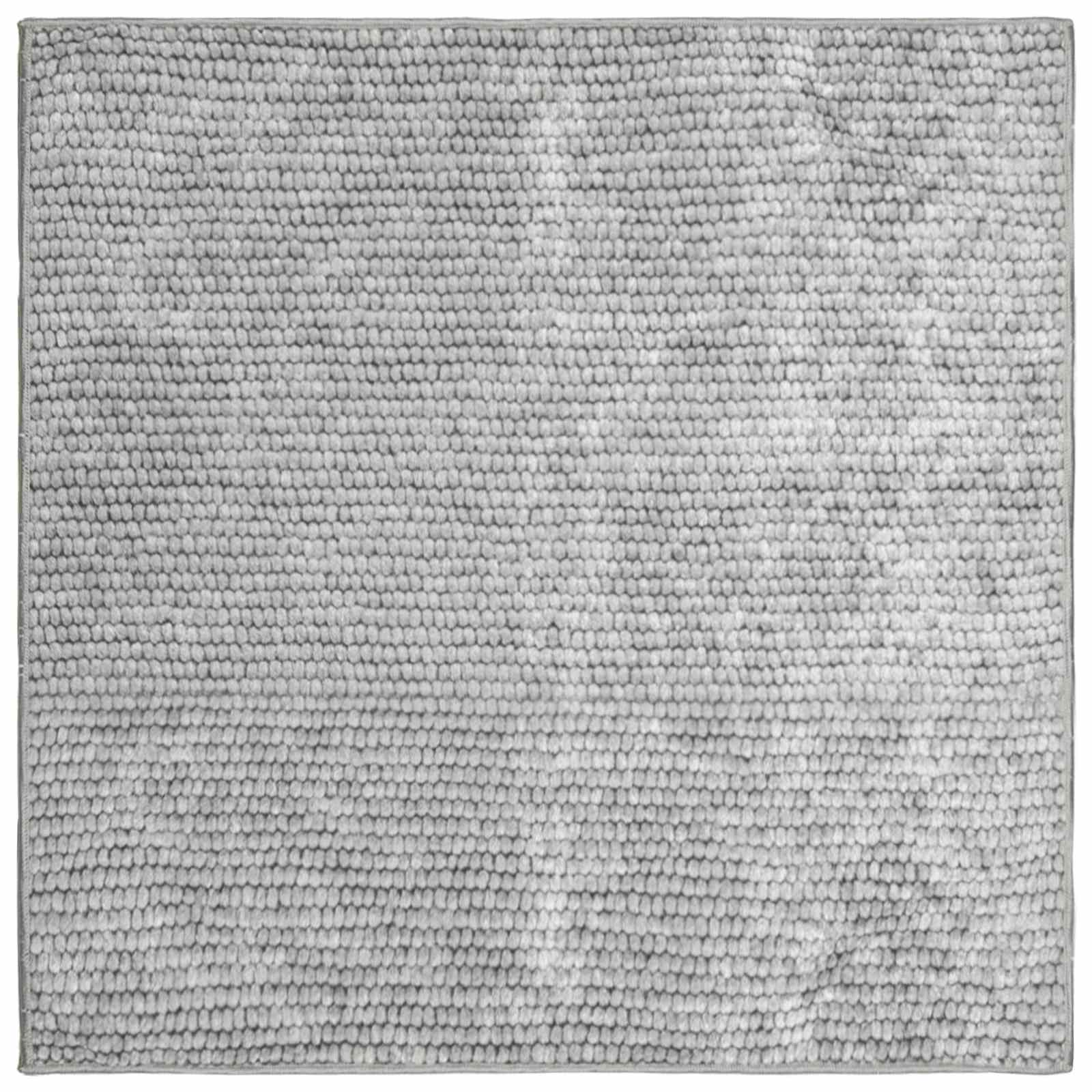 Teppich Grau 100 X 100 Cm 100% Polyester 3 Mm Waschbar Vidaxl