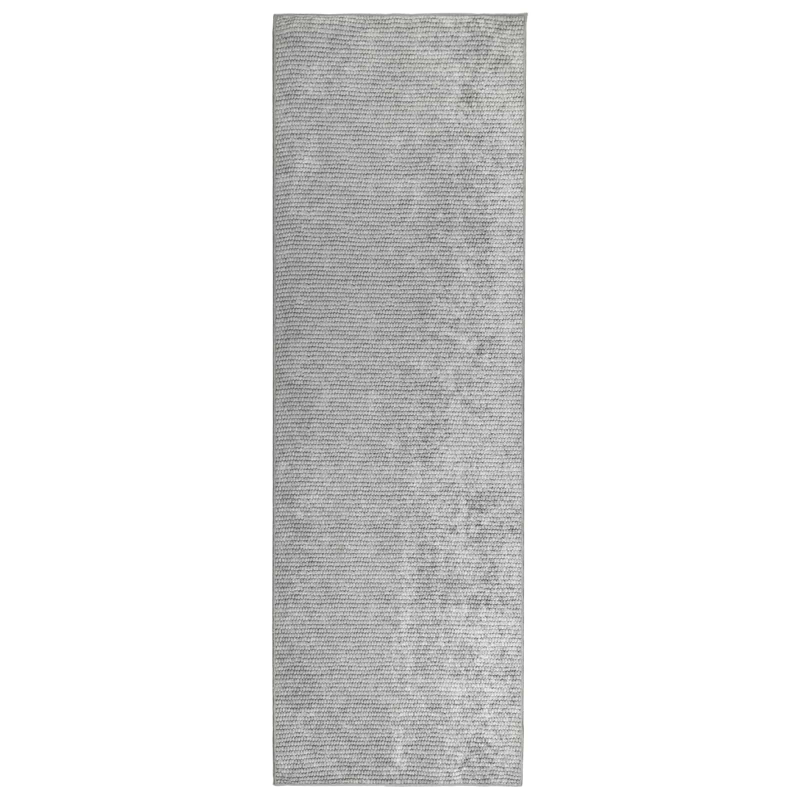 Teppich Grau 100 X 300 Cm 100% Polyester 3 Mm Waschbar Vidaxl